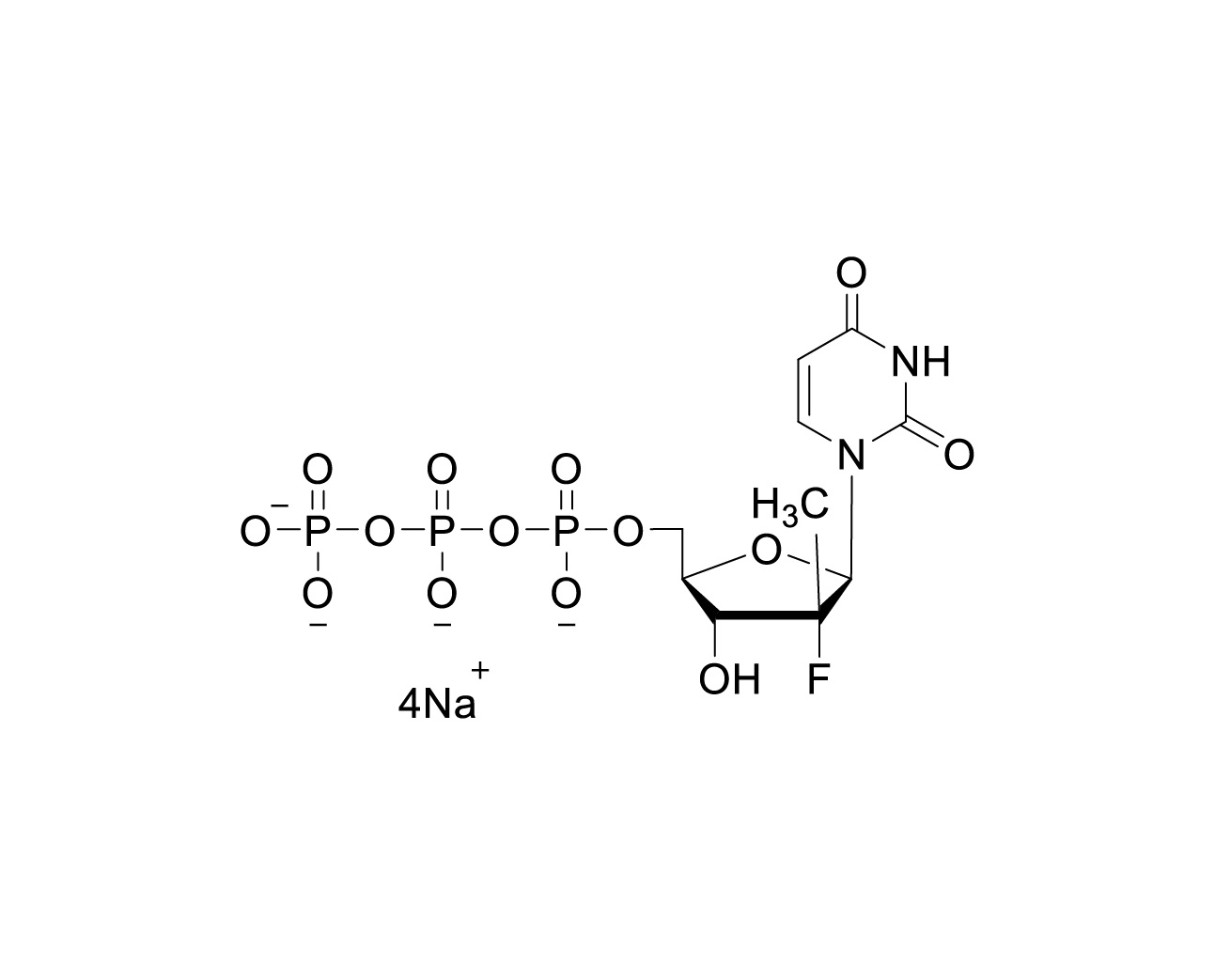 Structure of PSI-7409 tetrasodium
