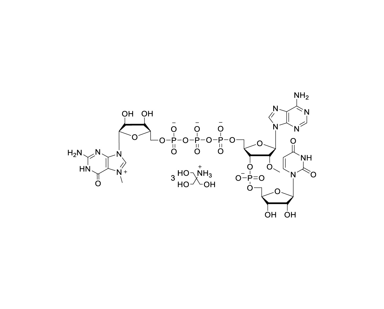 Chemical structure of CAP GAU Tri-Tris Salt