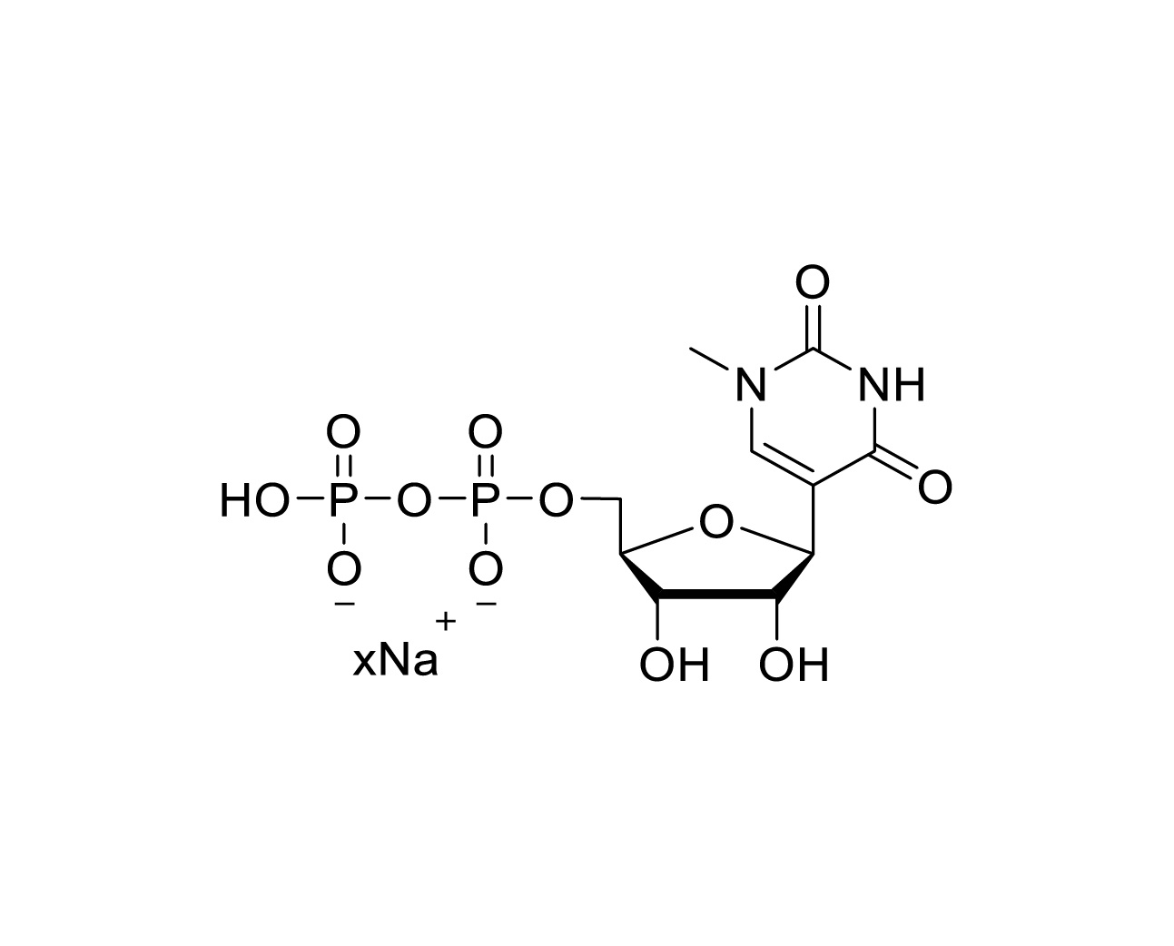 Structure of N1-Me-pUDP sodium salt