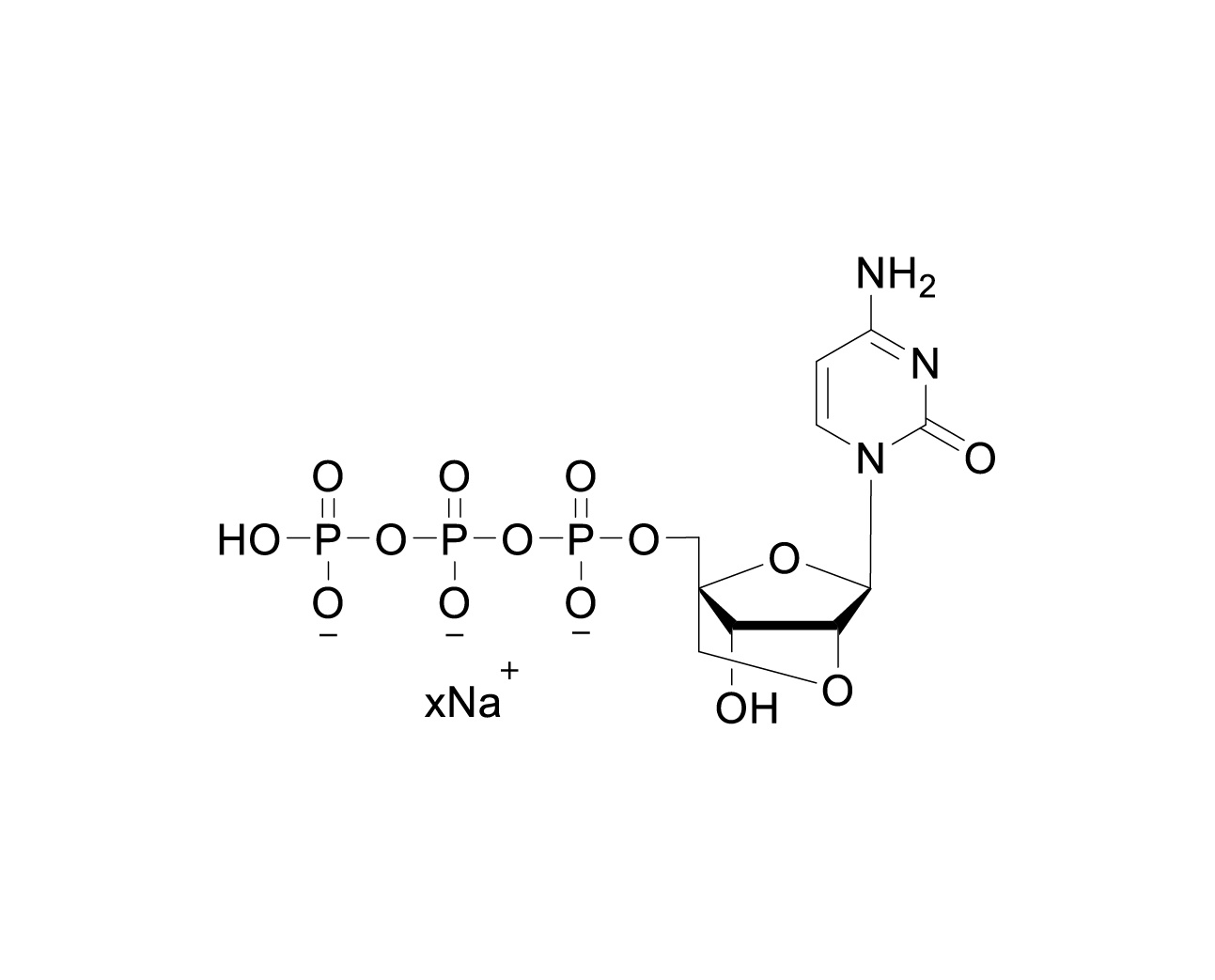 Structure of LNA-CTP sodium salt