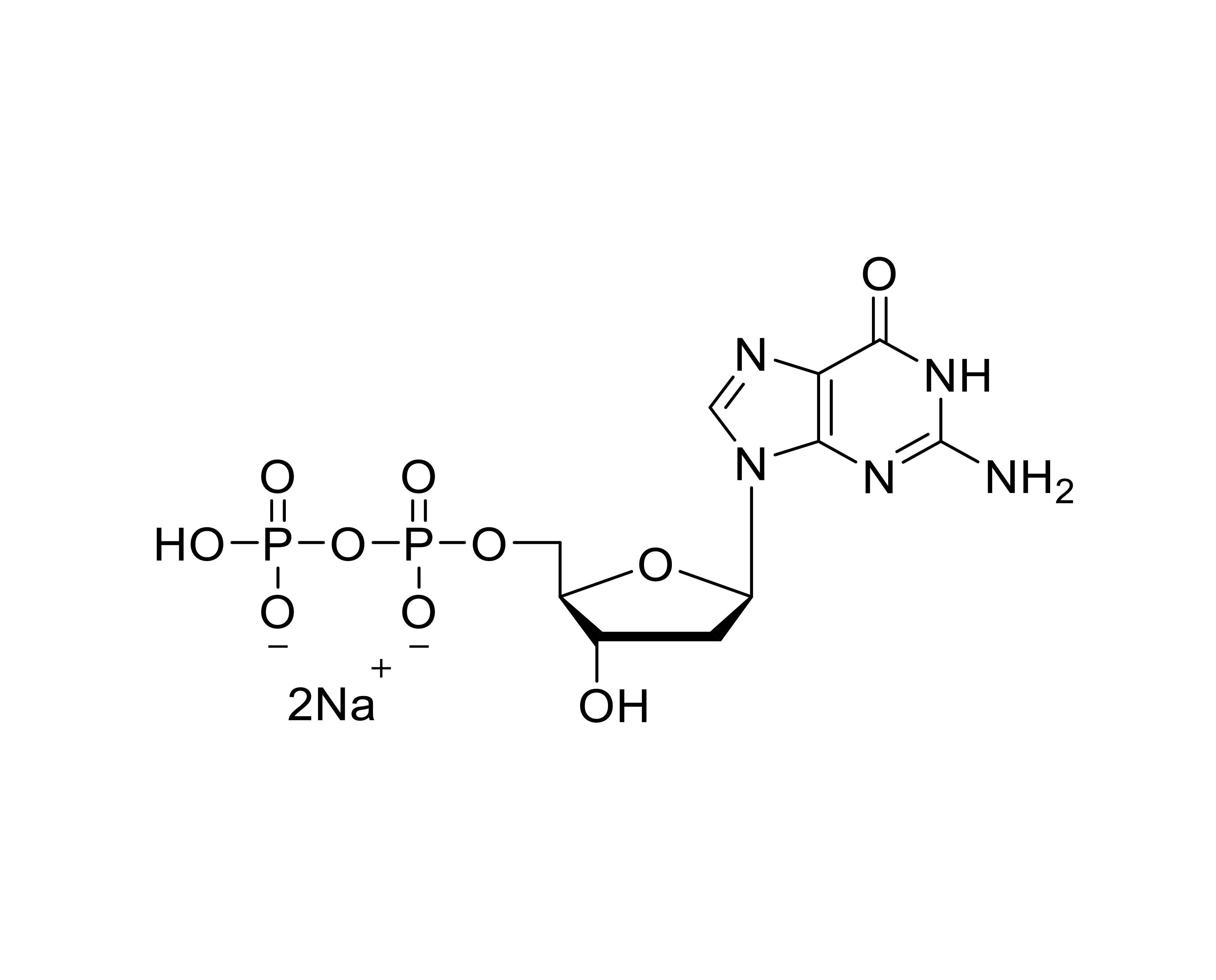 Chemical structure of dGDP Disodium Salt