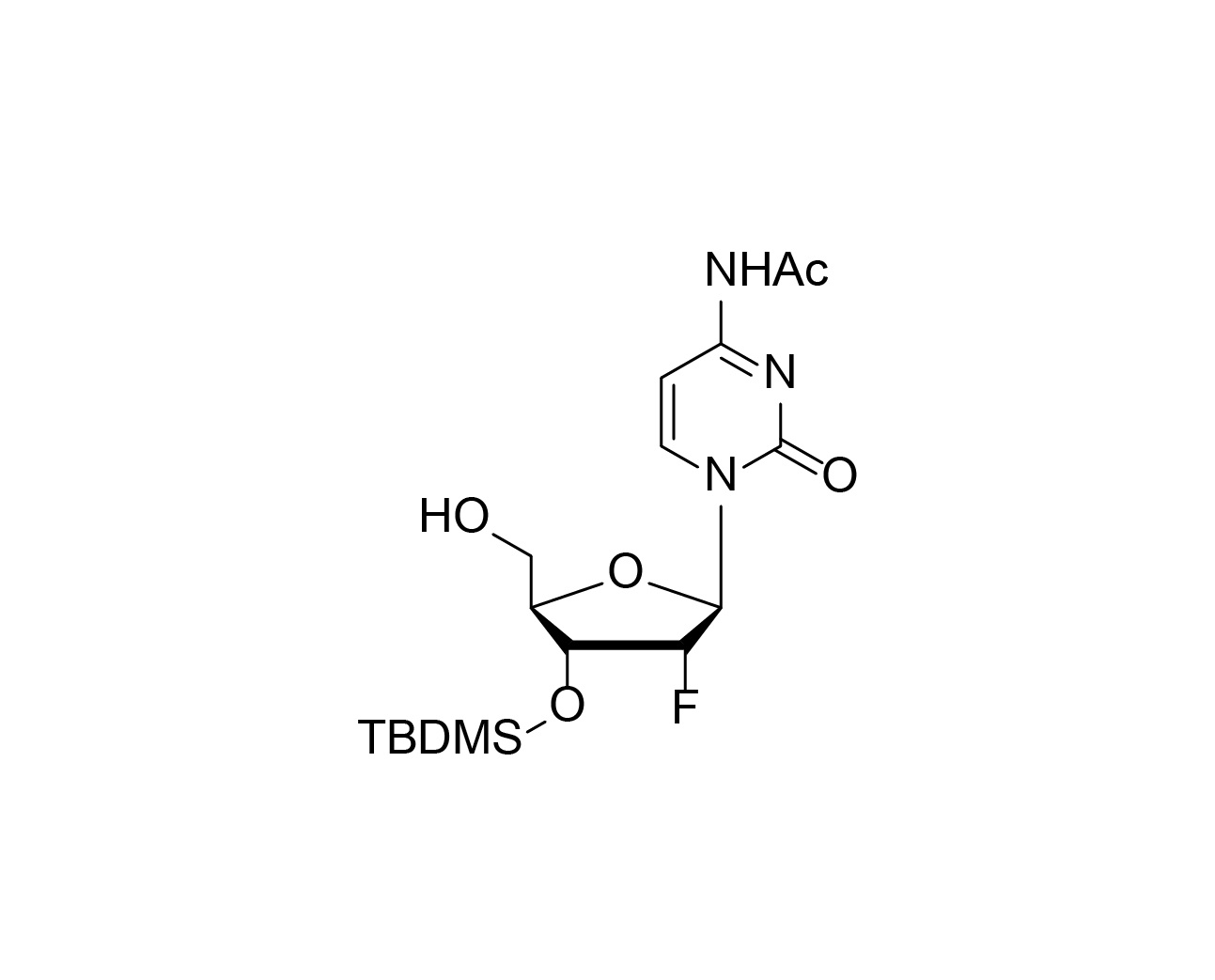 Structure of N4-acetyl-3'-O-TBDMS-2'-fluoro-2'-deoxycytidine