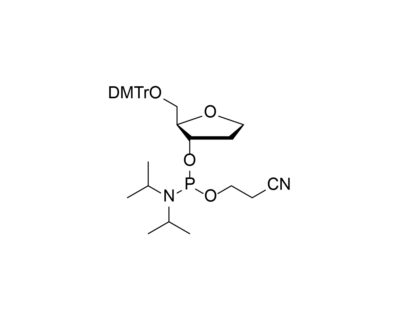 Chemical structure of standard-orientation dSpacer CE phosphoramidite