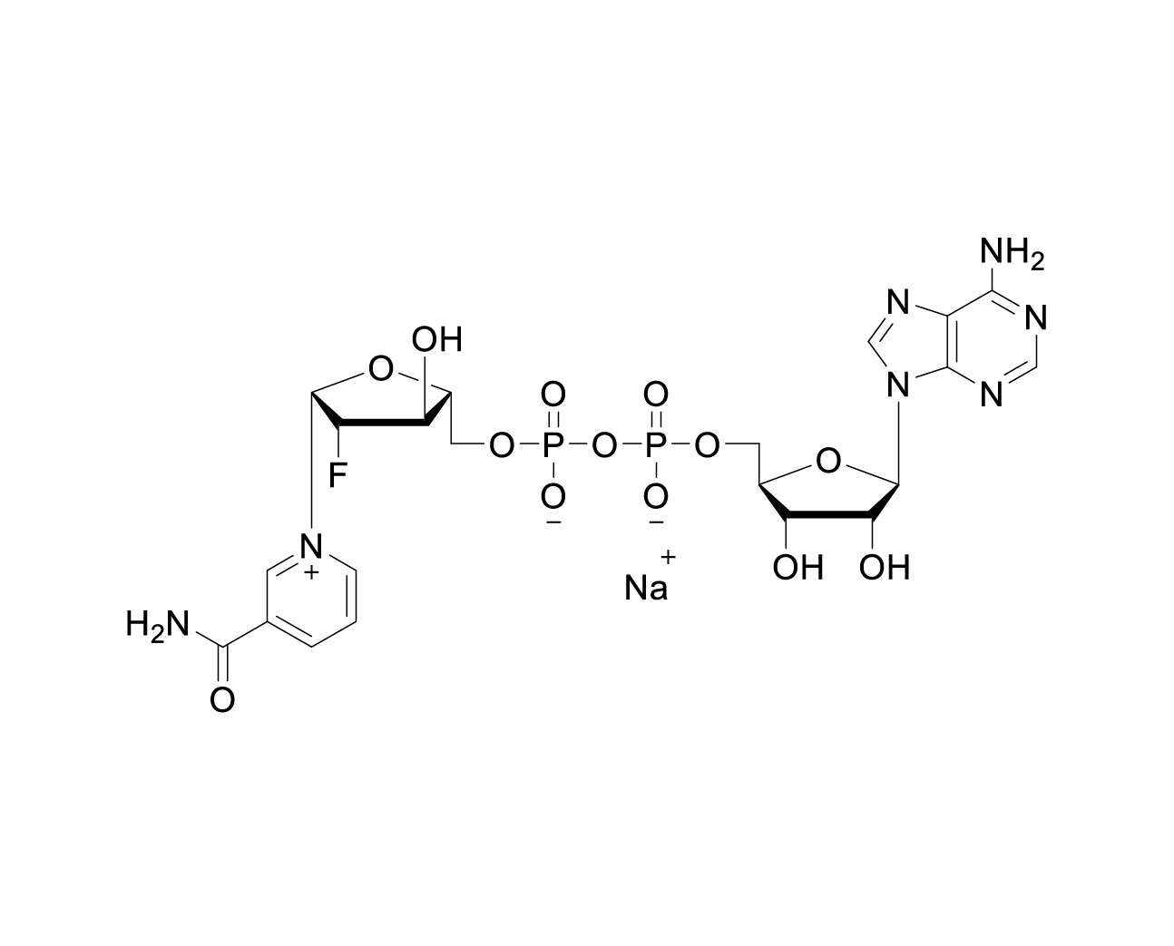 Structure of Ara-F-NAD+ sodium salt