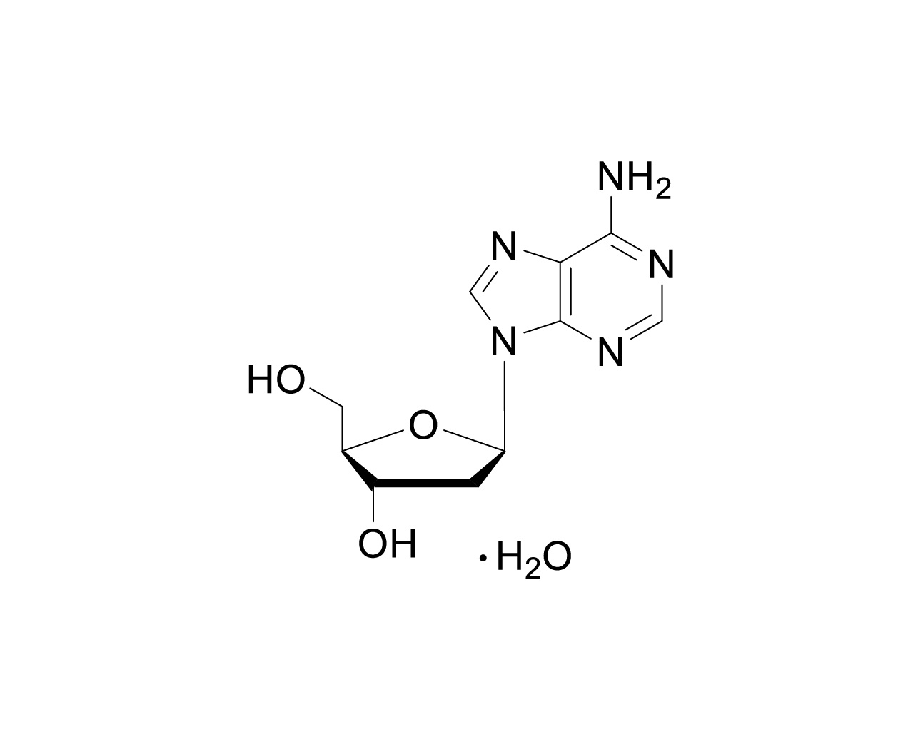 Structure of 2'-deoxyadenosine monohydrate