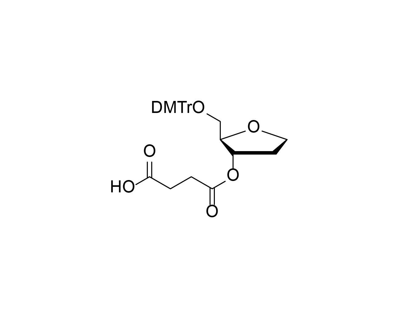 Chemical structure of standard-orientation Abasic Succinate