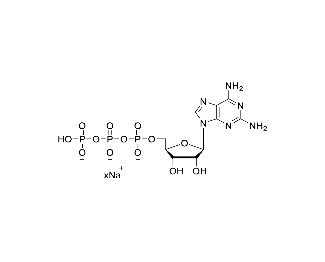 Structure of 2-NH2-ATP sodium salt