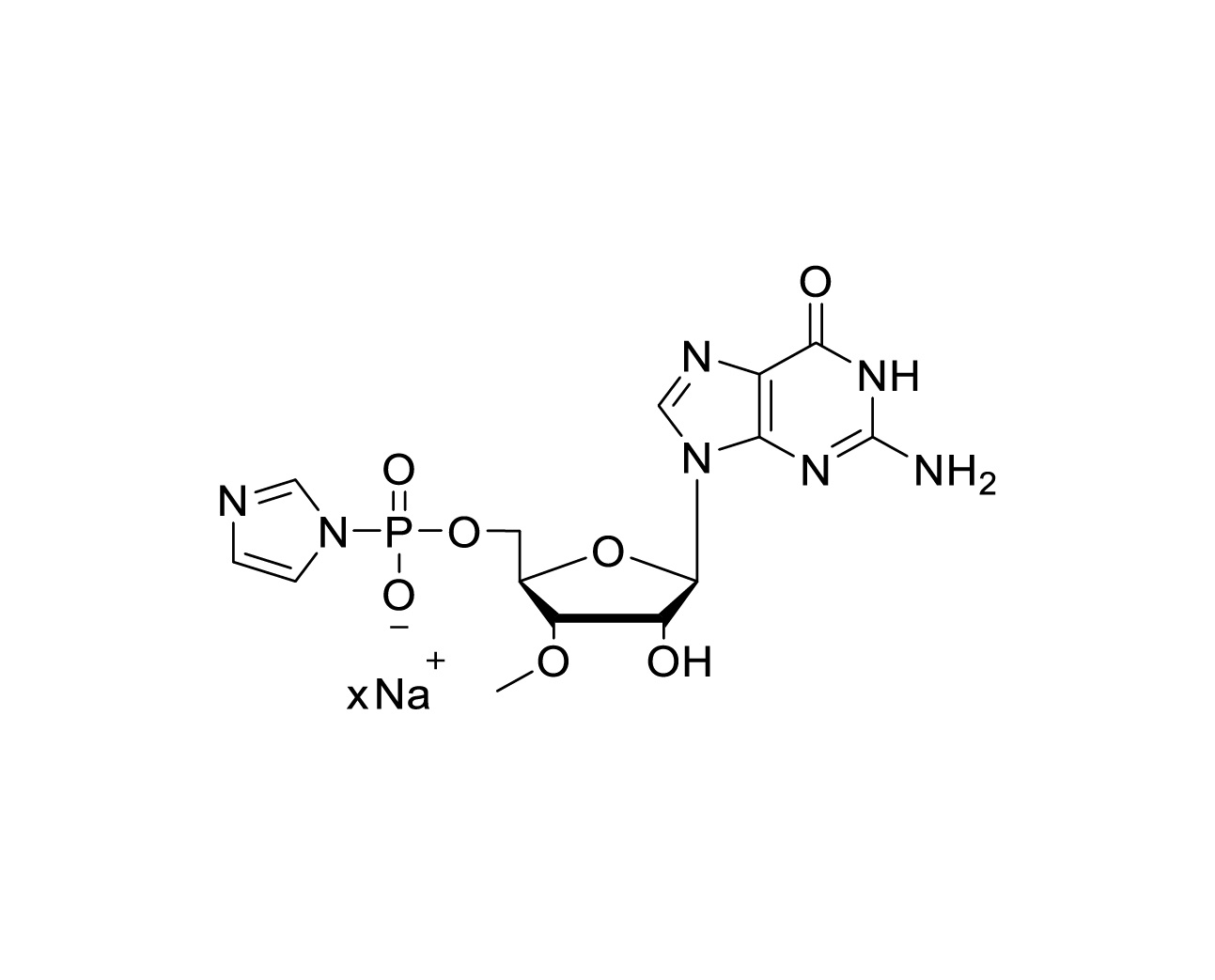 Chemical structure of Im-3'-OMe-GMP