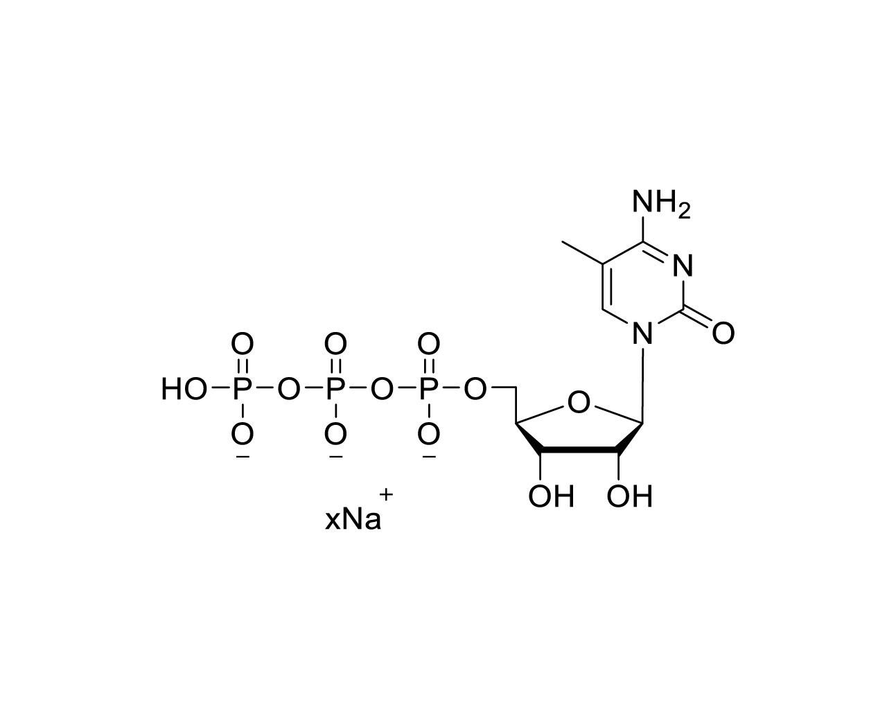 Structure of 5-methylcytidine 5'-triphosphate sodium salt