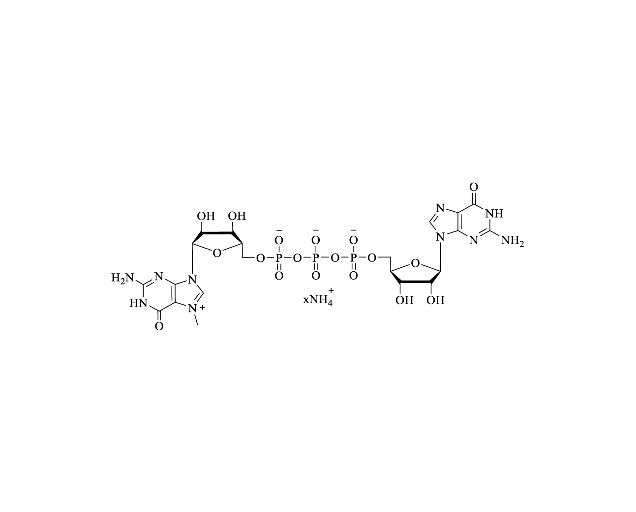 Structure of m7GpppG variable-ammonium salt