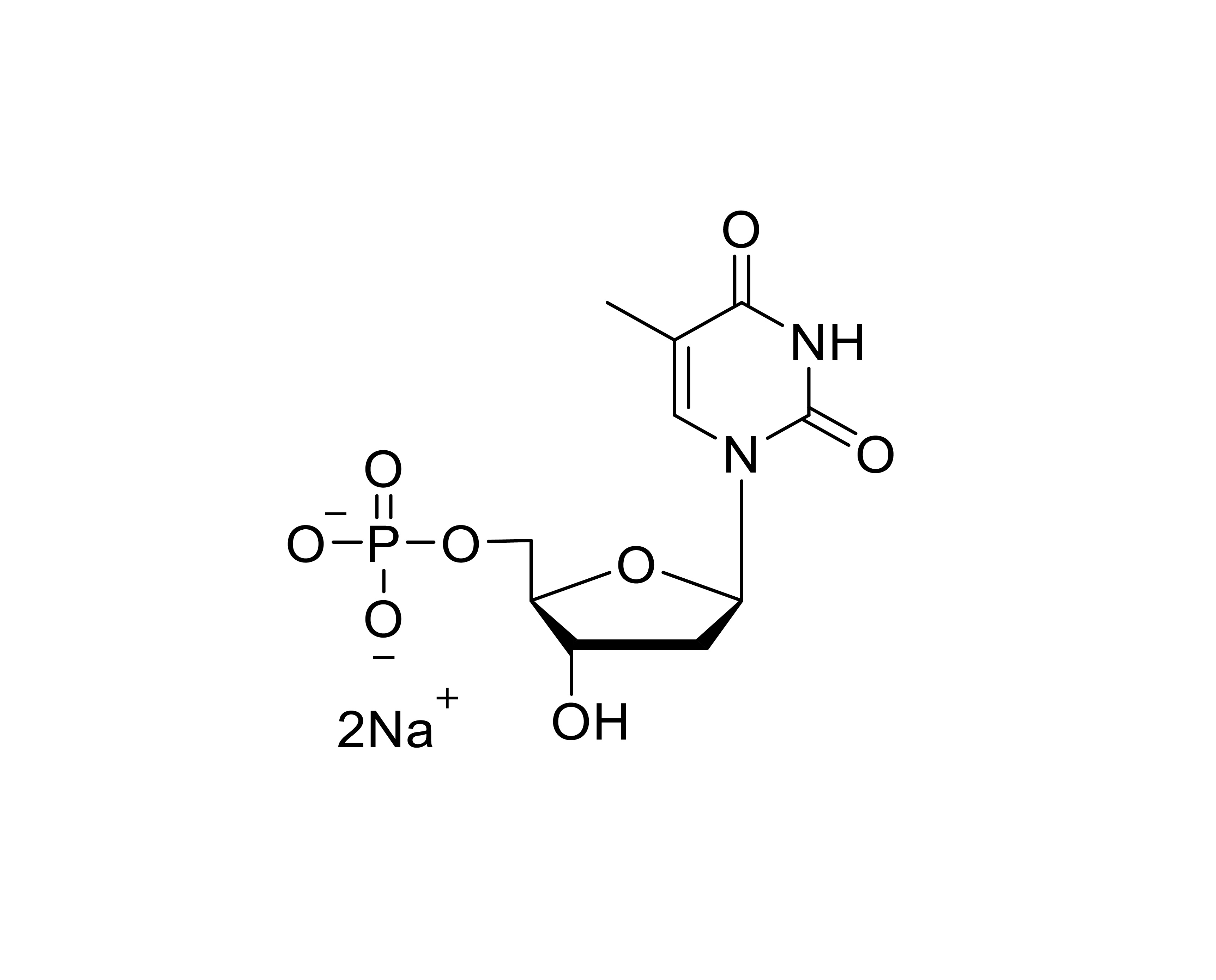 Chemical structure of dTMP Disodium Salt