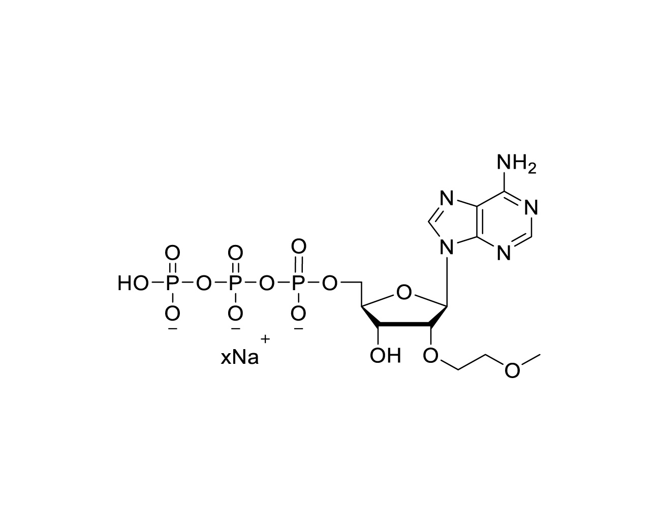 Structure of 2'-O-MOE-ATP sodium salt