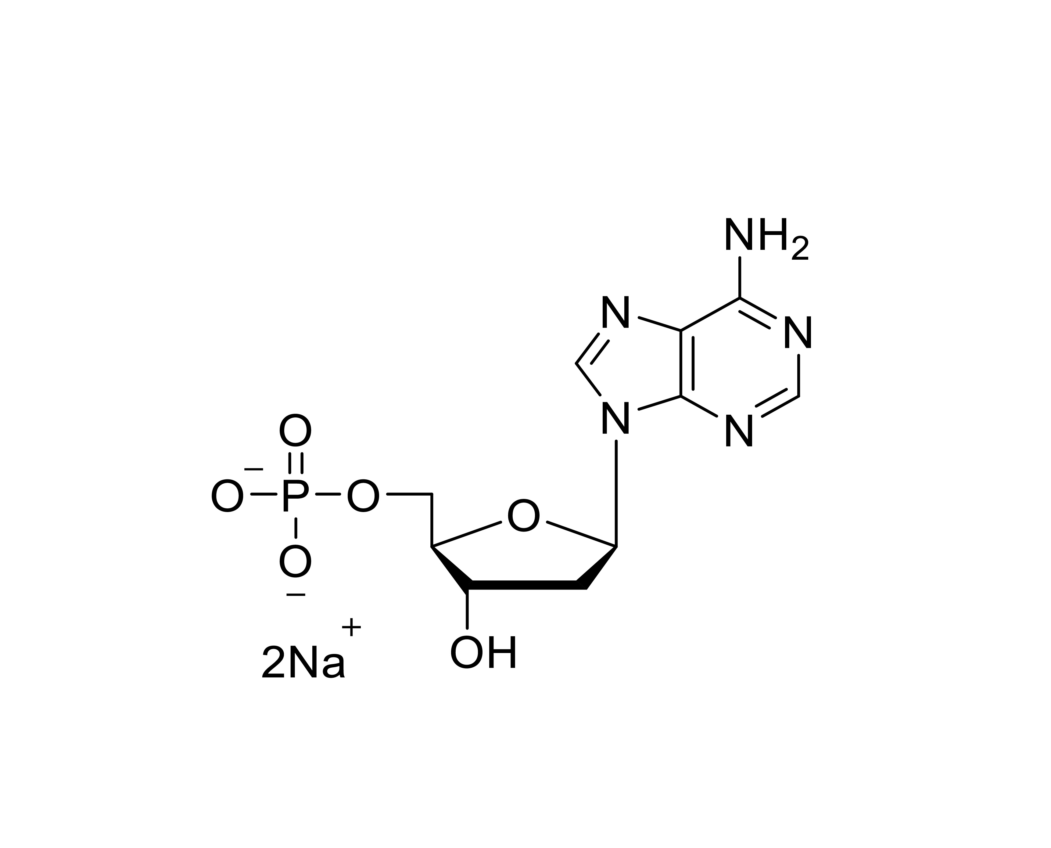 Chemical structure of dAMP Disodium Salt