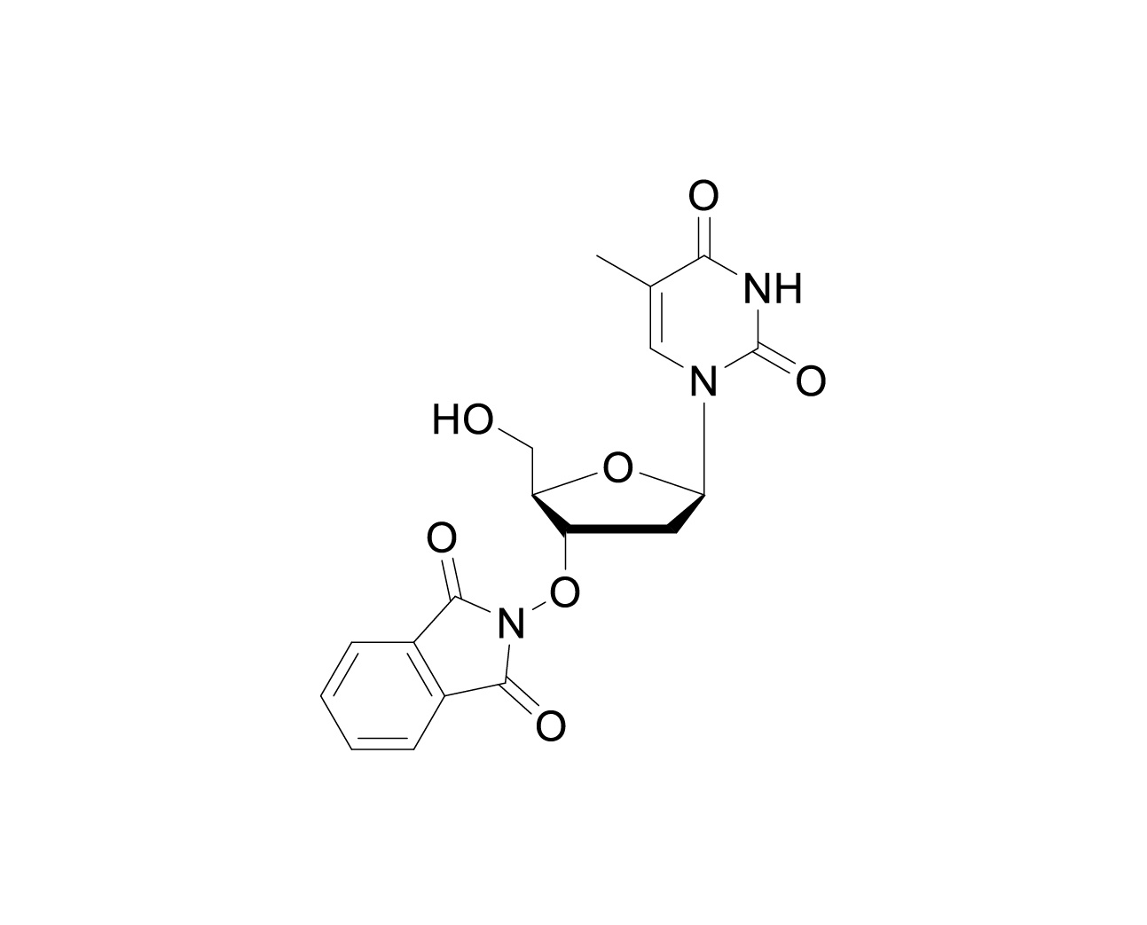 Structure of 3'-O-phthalimido-2'-deoxythymidine