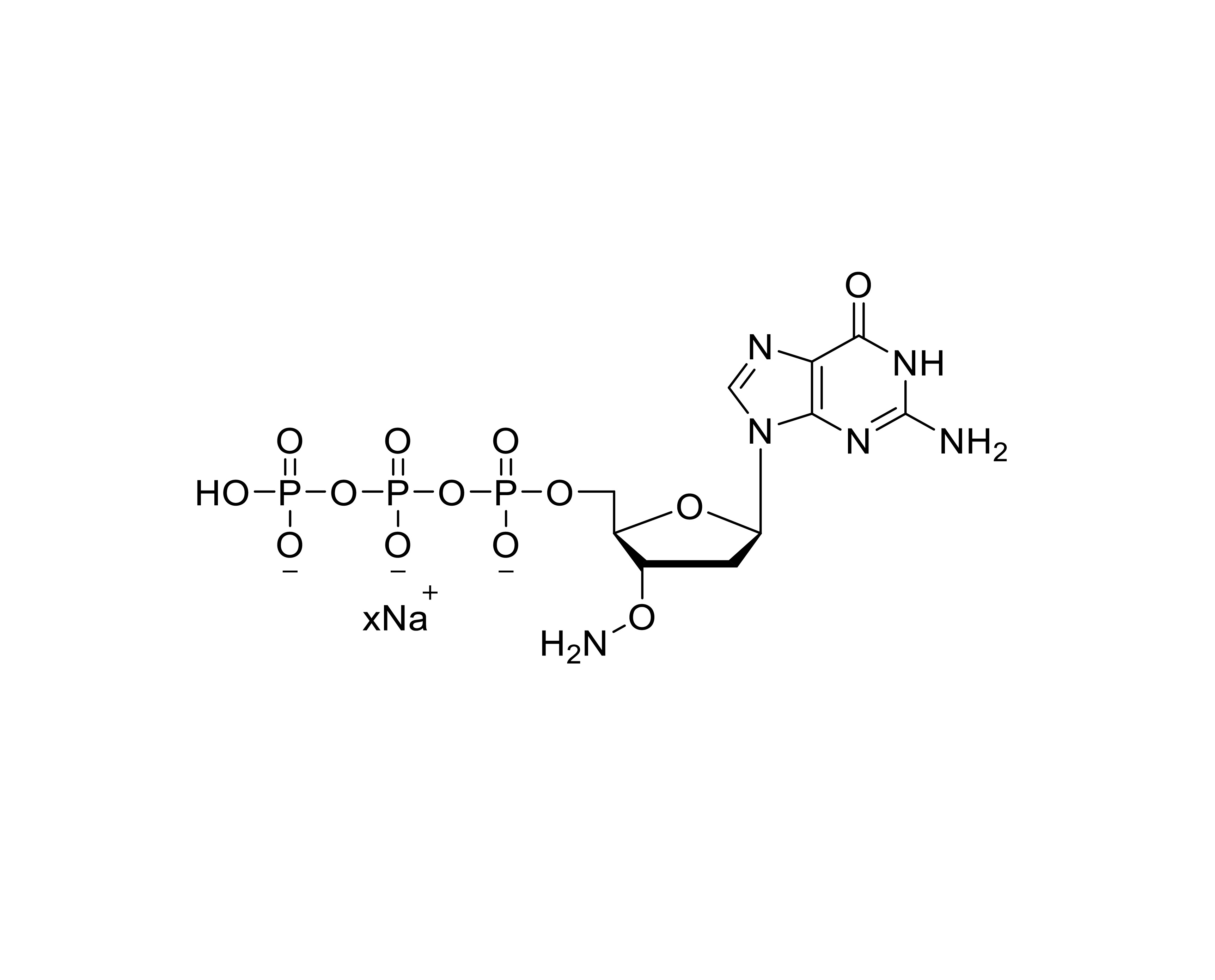 Chemical structure of 3'-ONH2-dGTP Sodium Salt