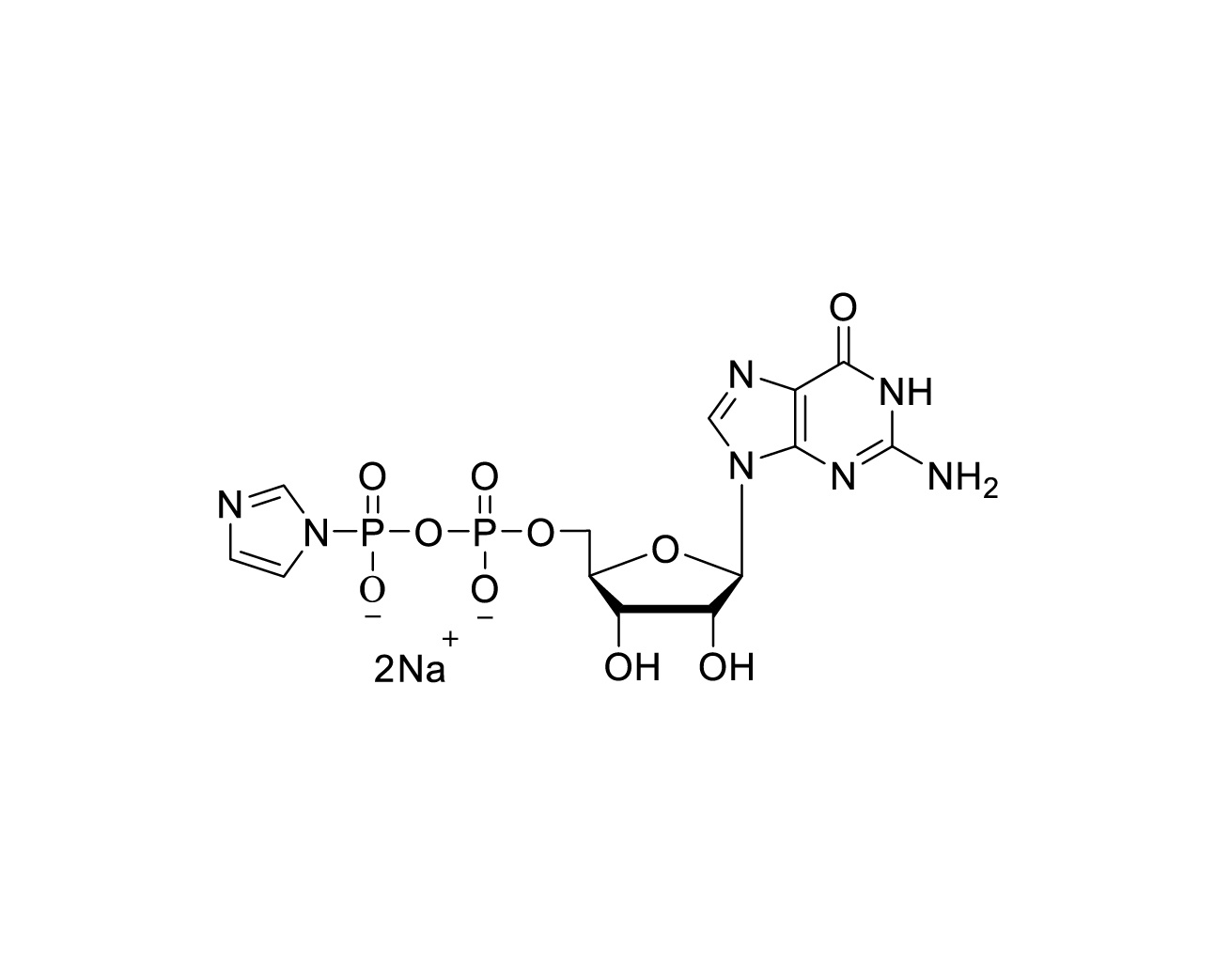 Chemical structure of Im-GDP
