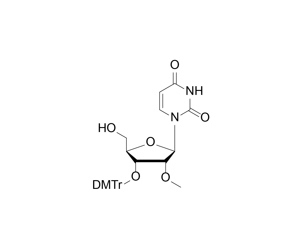 Structure of 3'-O-DMTr-2'-O-methyluridine