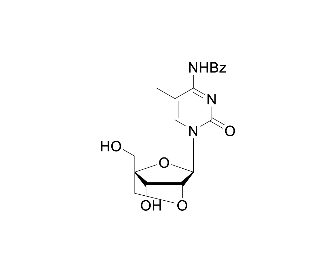 Structure of N4-benzoyl-5-methyl-2'-O,4'-C-methylenecytidine