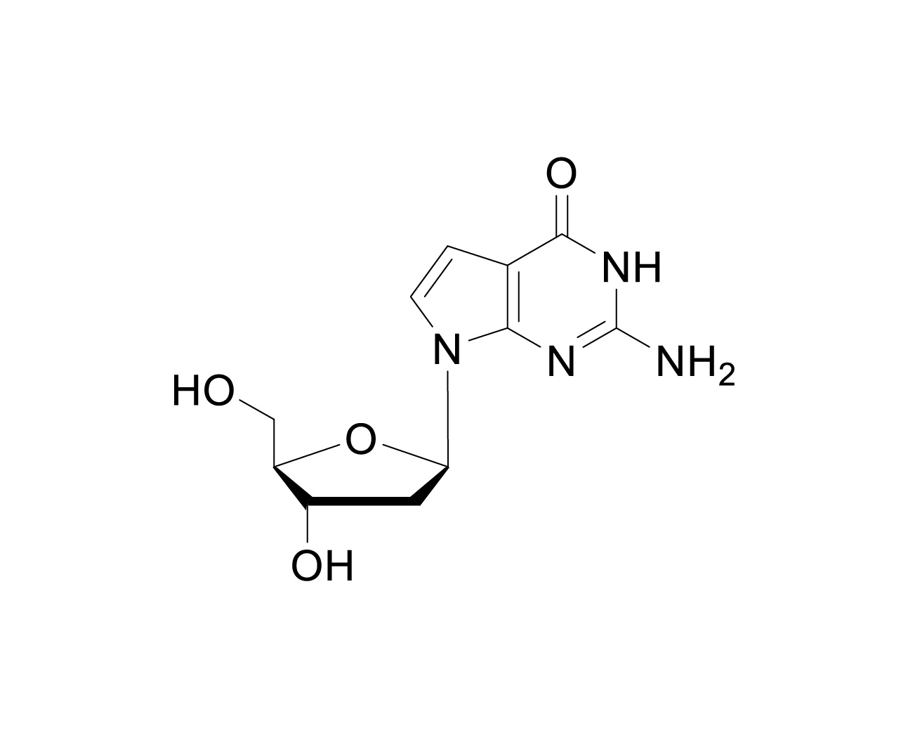 Structure of 7-deaza-2'-deoxyguanosine