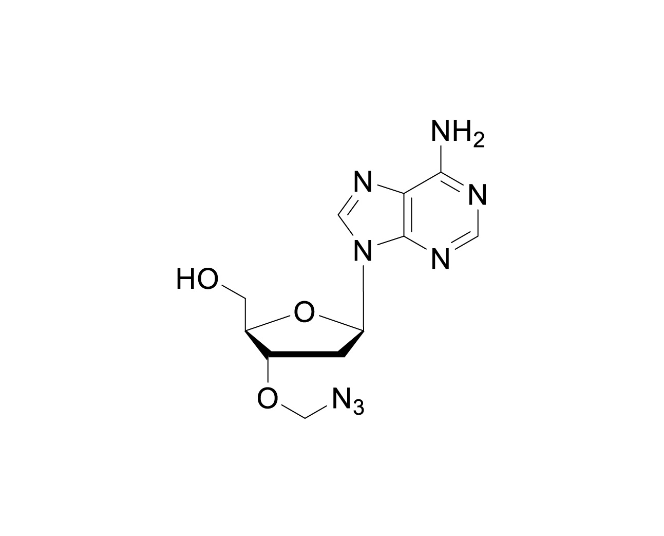 Structure of 3'-O-azidomethyl-2'-deoxyadenosine