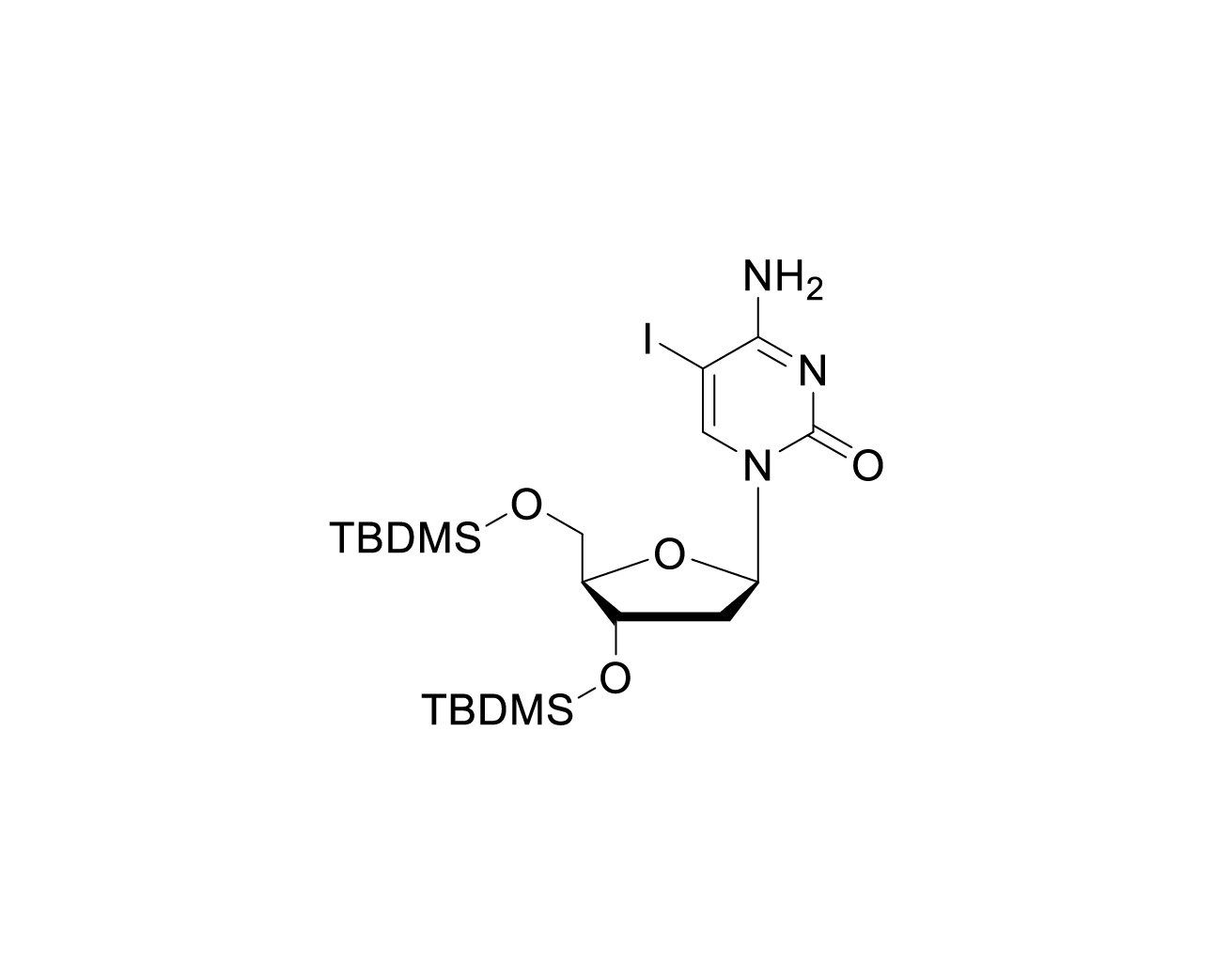 Structure of 3',5'-O-bis-TBDMS-5-iodo-2'-deoxycytidine