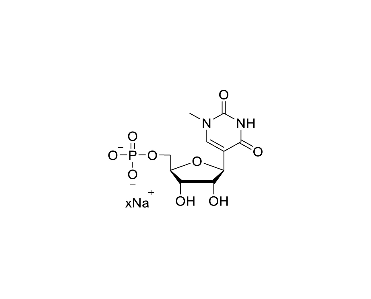 Structure of N1-Me-pUMP sodium salt