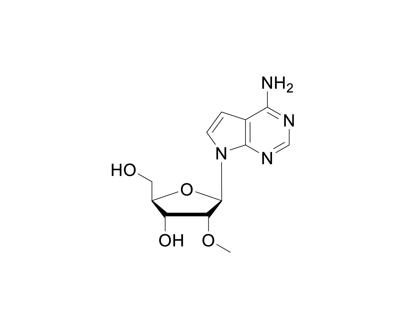 Chemical structure of 2'-O-methyl-7-deazaadenosine