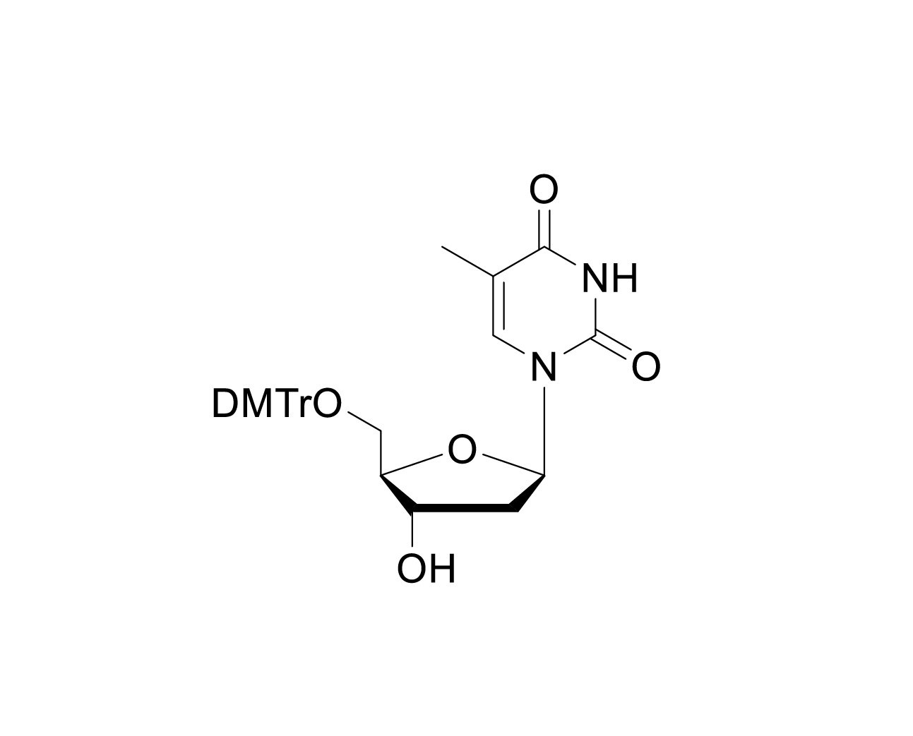 Structure of 5'-O-DMTr thymidine