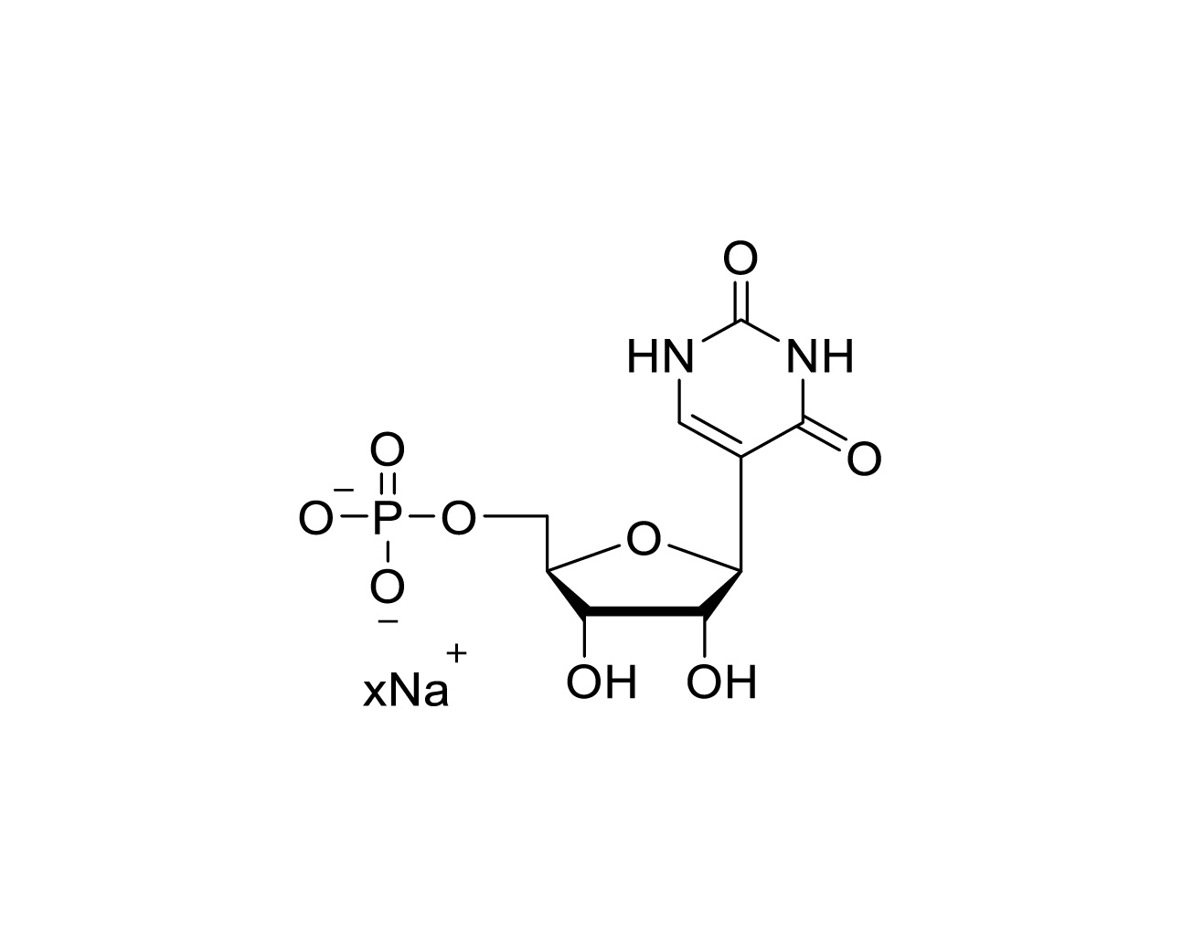 Chemical structure of pUMP sodium salt
