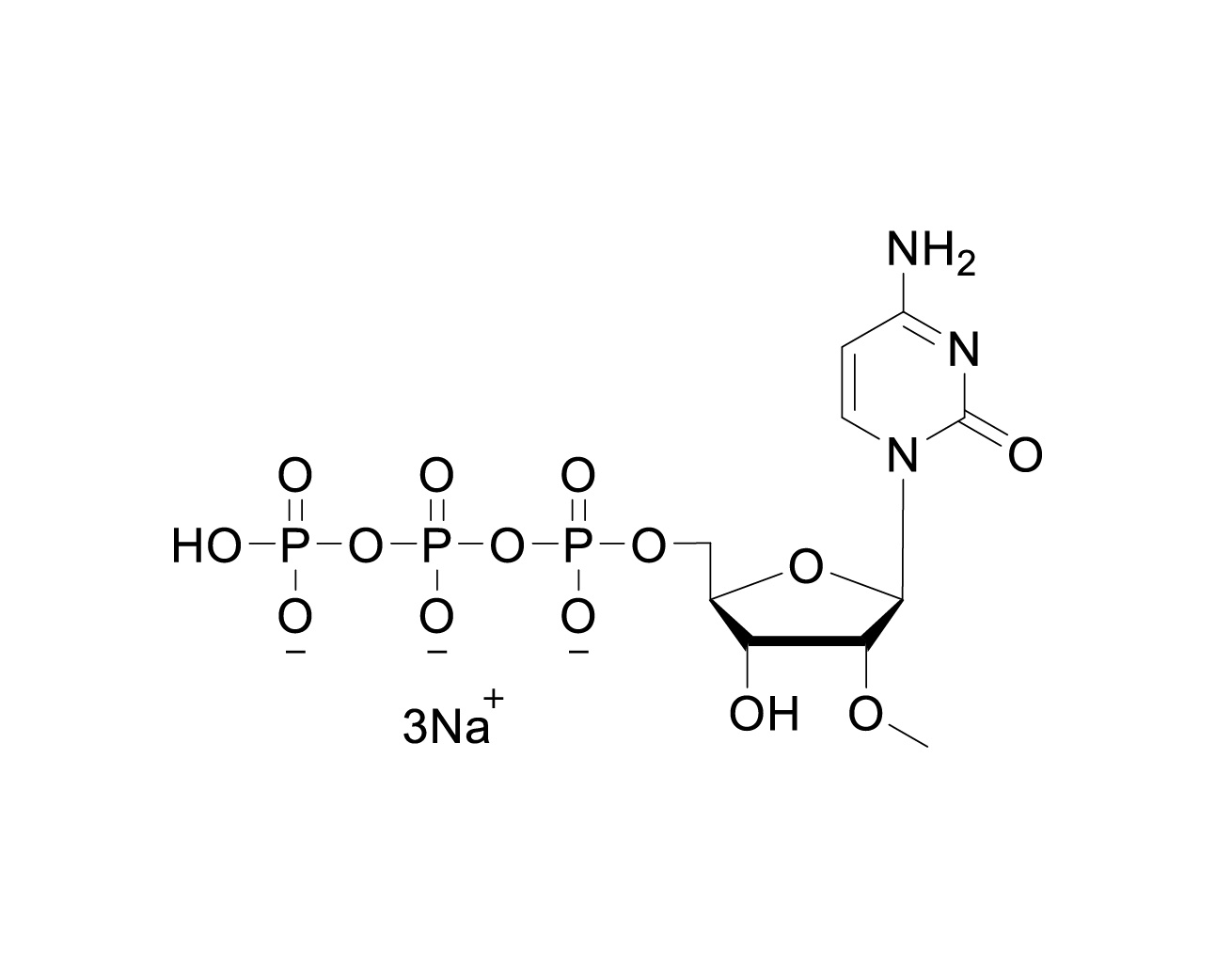 Structure of 2'-OMe-CTP sodium salt