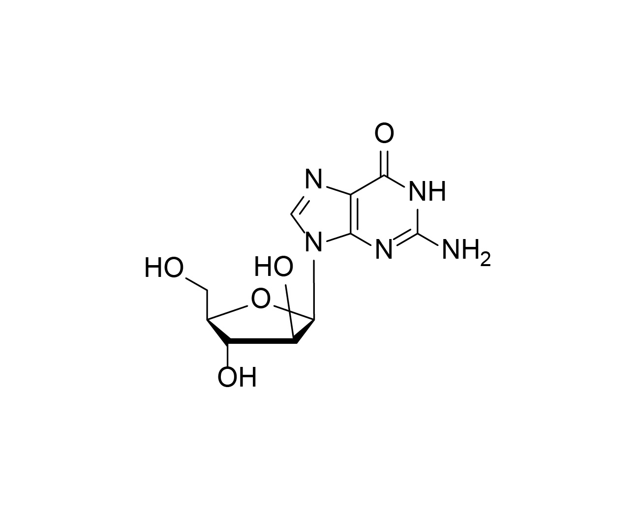Structure of 9-beta-D-arabinofuranosylguanine