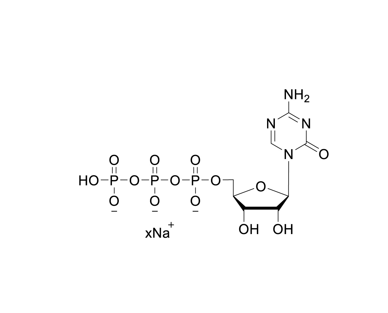 Structure of 5-azacytidine 5'-triphosphate sodium salt