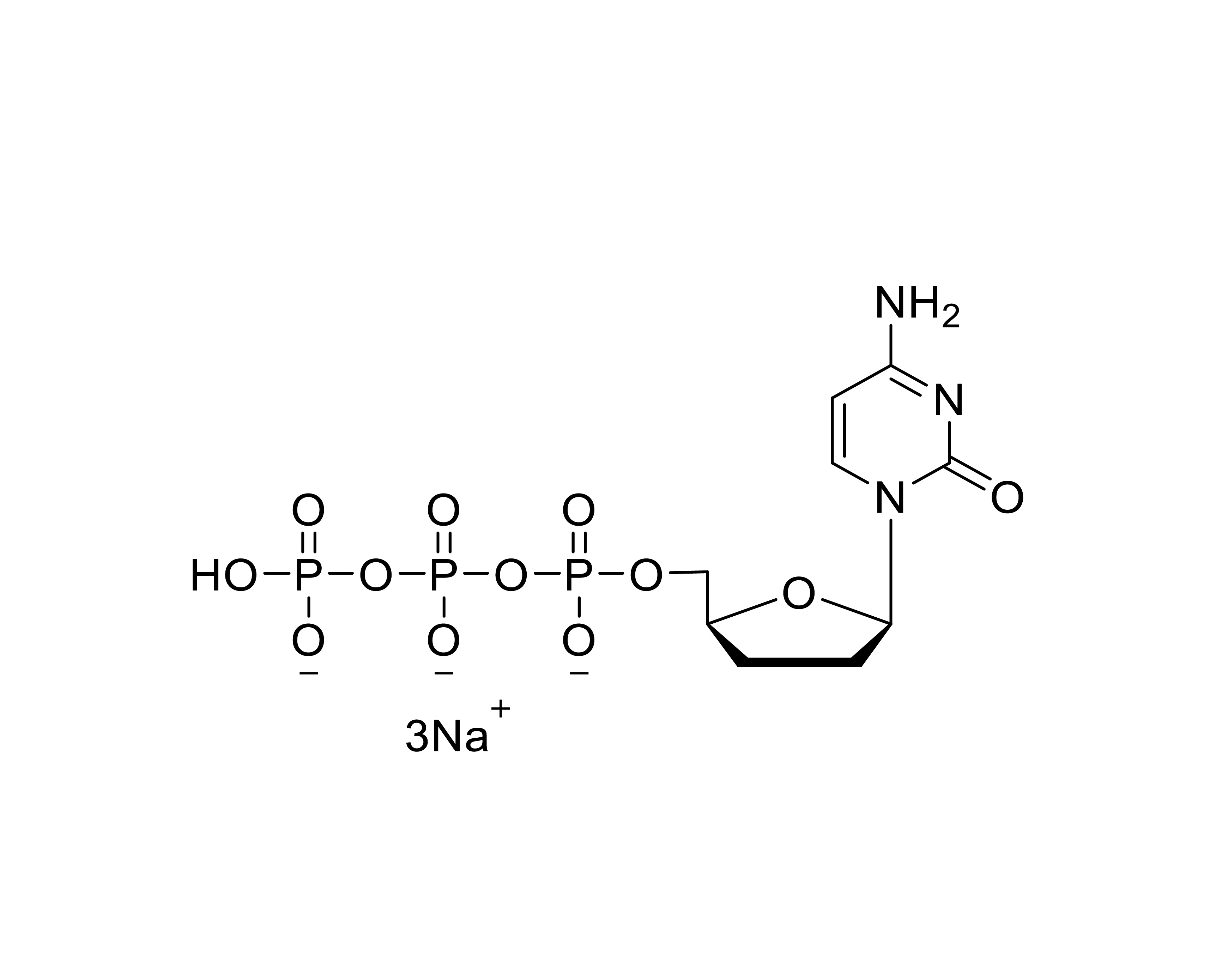 Chemical structure of ddCTP Trisodium Salt