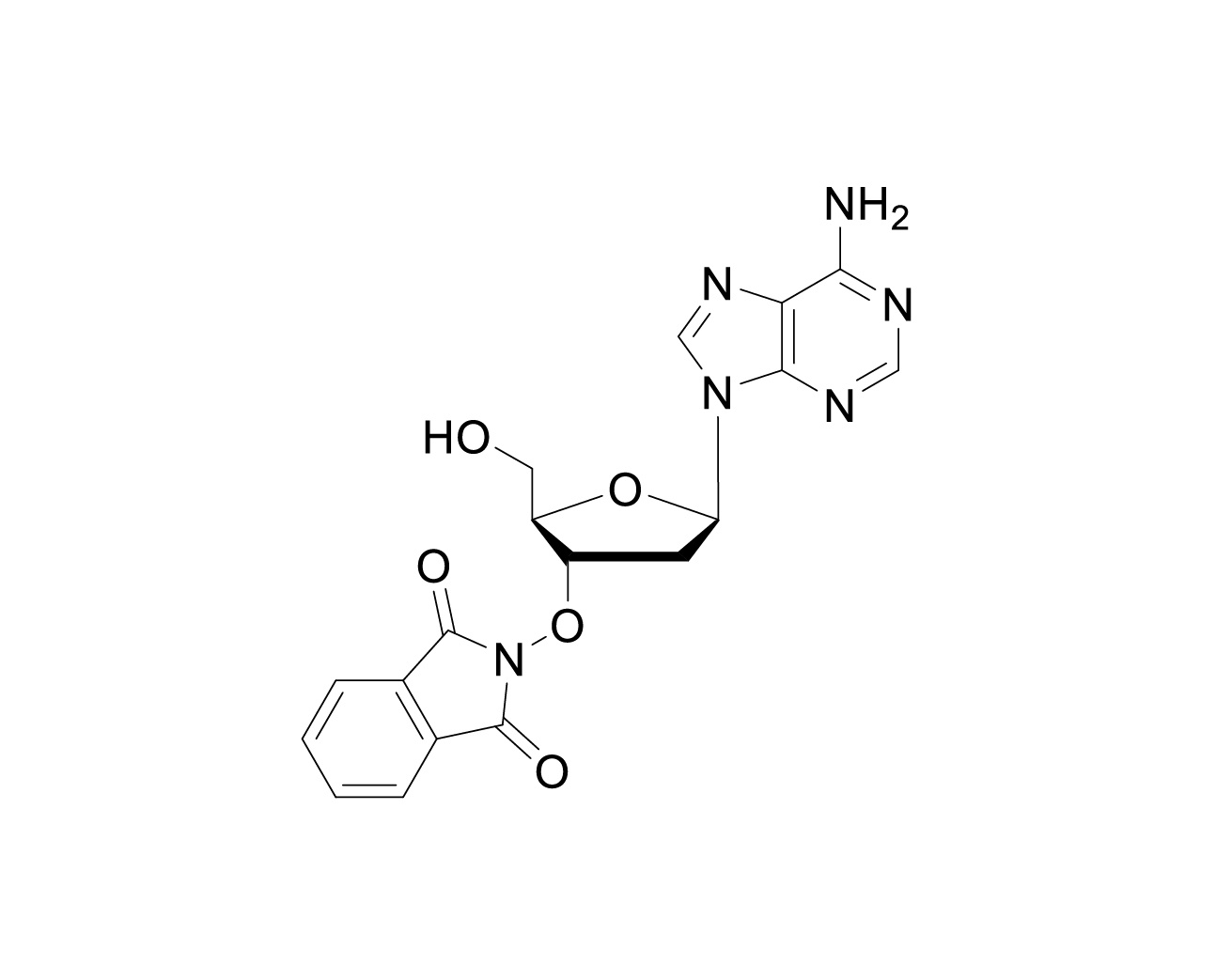 Structure of 3'-O-phthalimido-2'-deoxyadenosine
