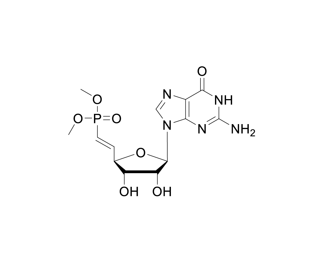Structure of 5'-Me-(E)-vinyl phosphonate-rG