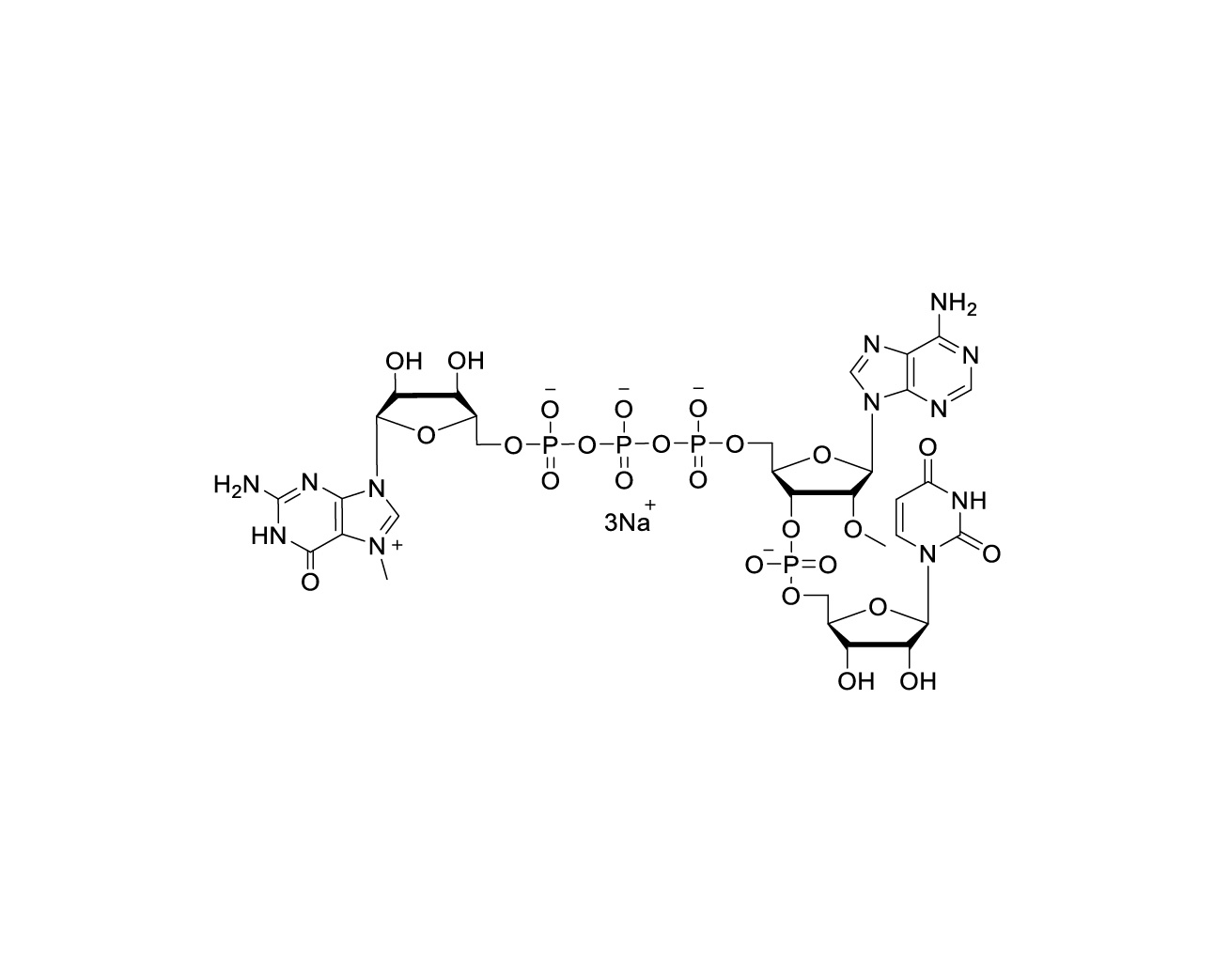 Chemical structure of CAP GAU Trisodium Salt