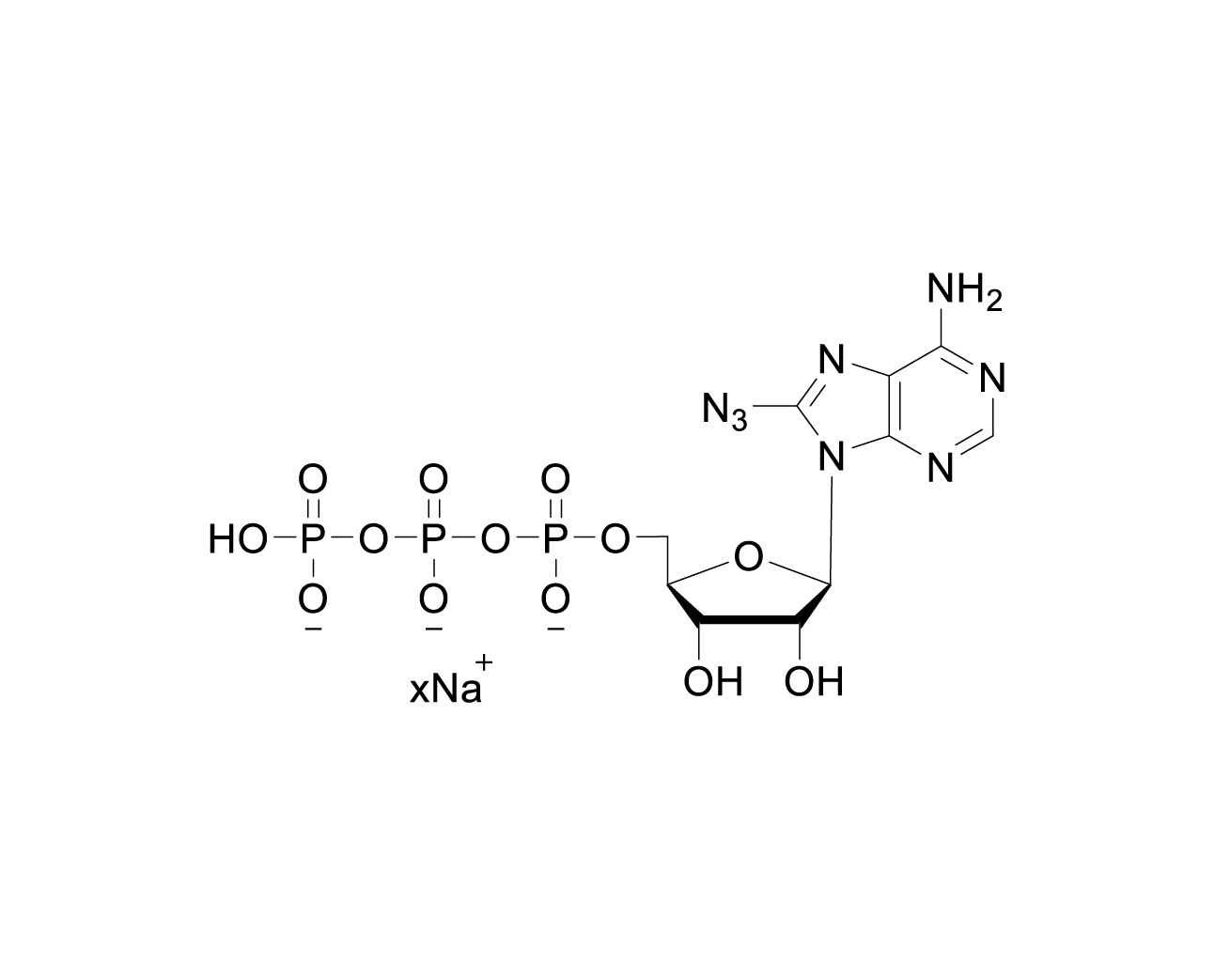 Structure of 8-azidoadenosine 5'-triphosphate sodium salt