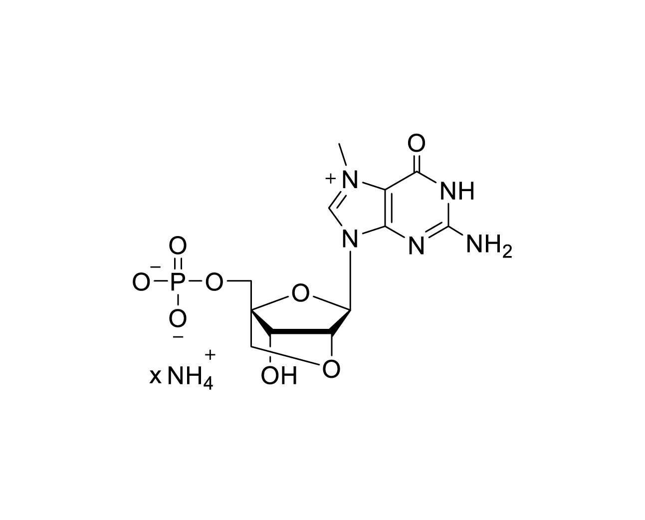 Structure of 2'-O-4'-C-locked m7GMP ammonium salt