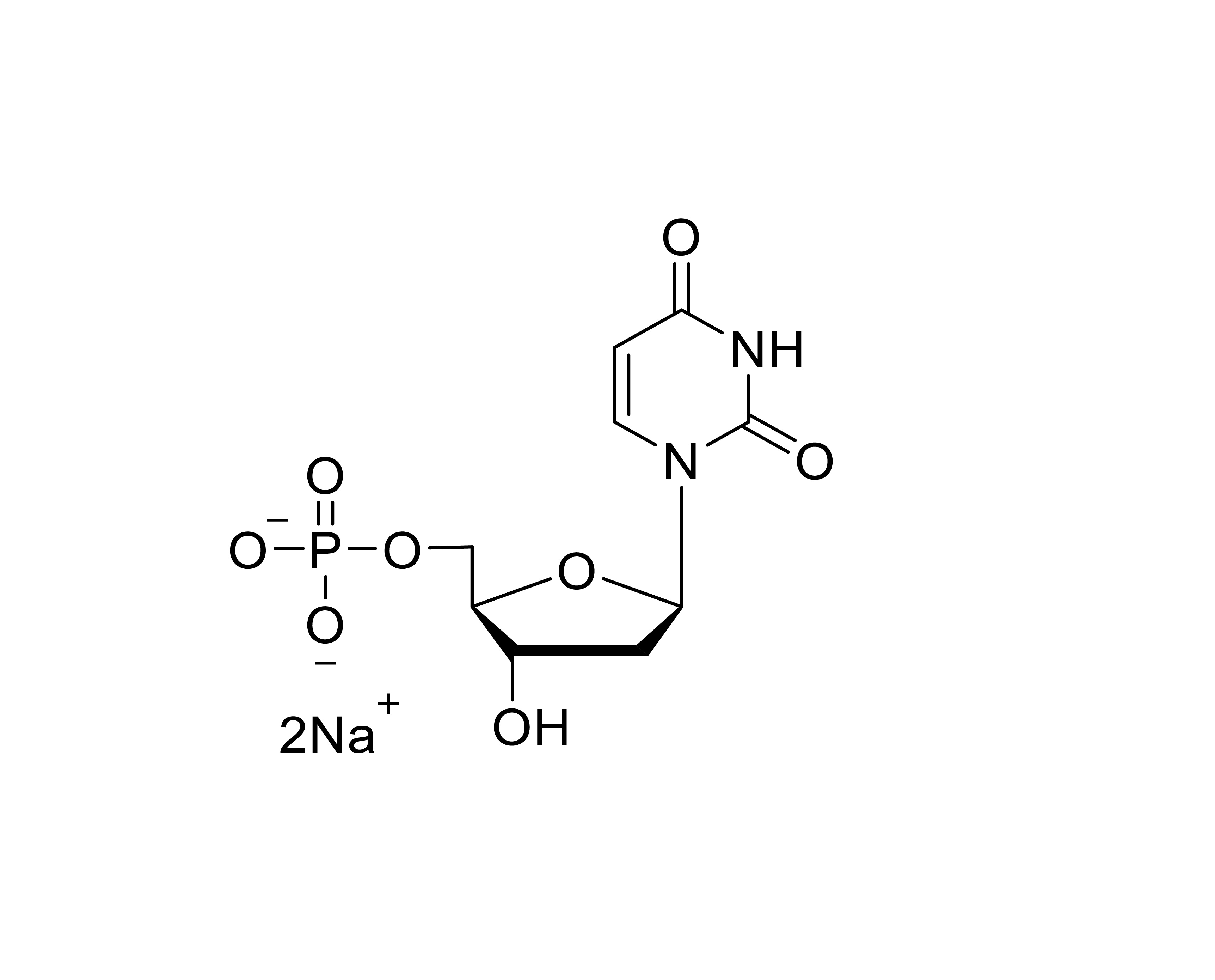 Chemical structure of dUMP Disodium Salt