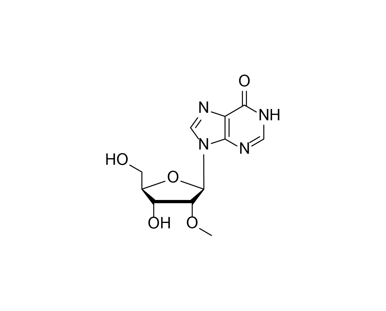 Chemical structure of 2'-O-methylinosine