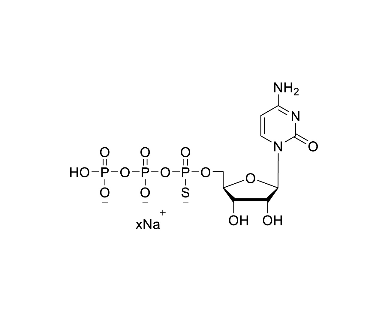 Structure of CTPalphaS Rp/Sp-mixture sodium salt