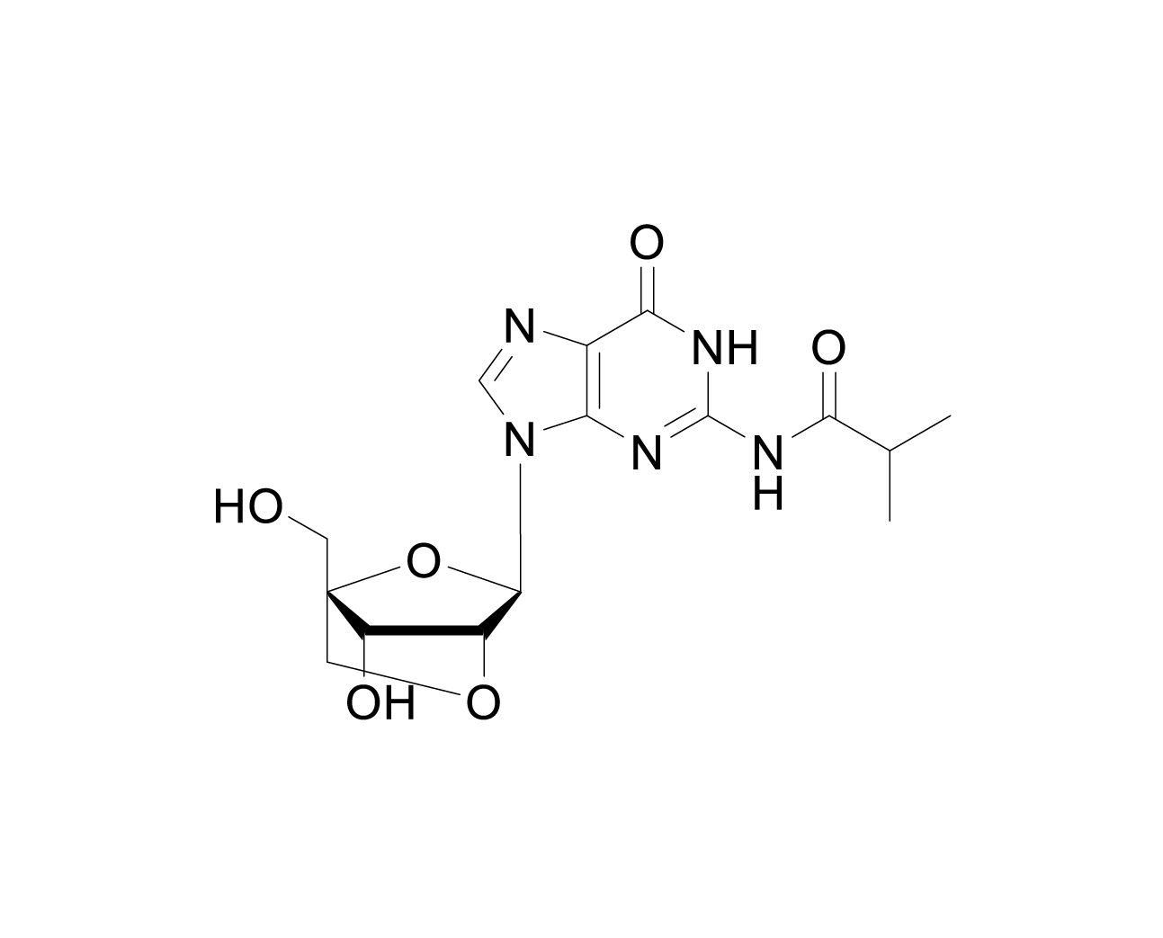 Structure of N2-isobutyryl-2'-O,4'-C-methyleneguanosine