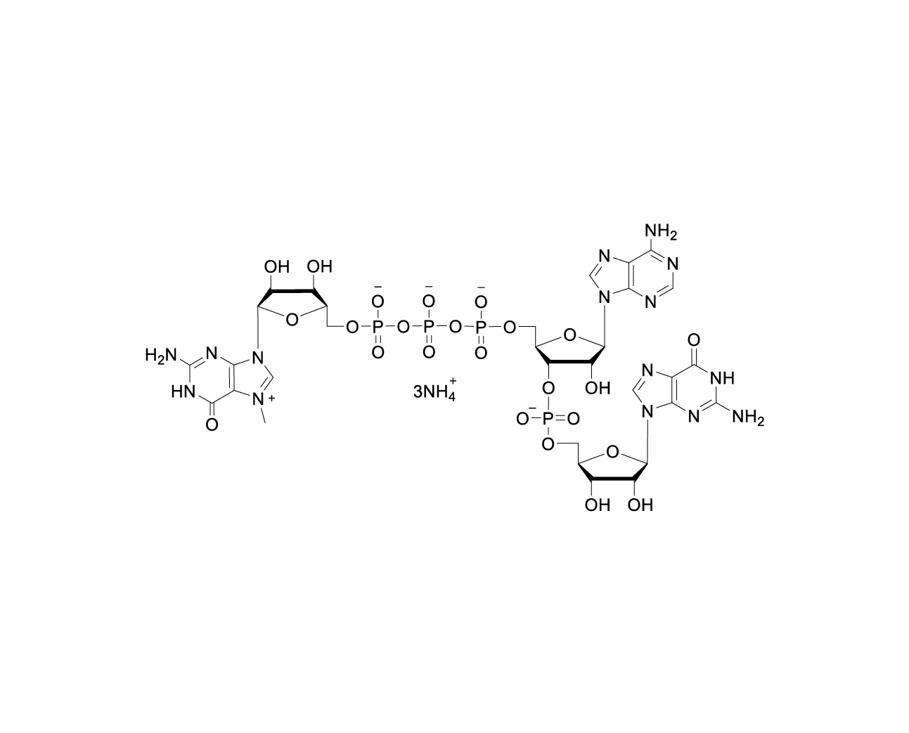 Structure of m7GpppApG triammonium salt