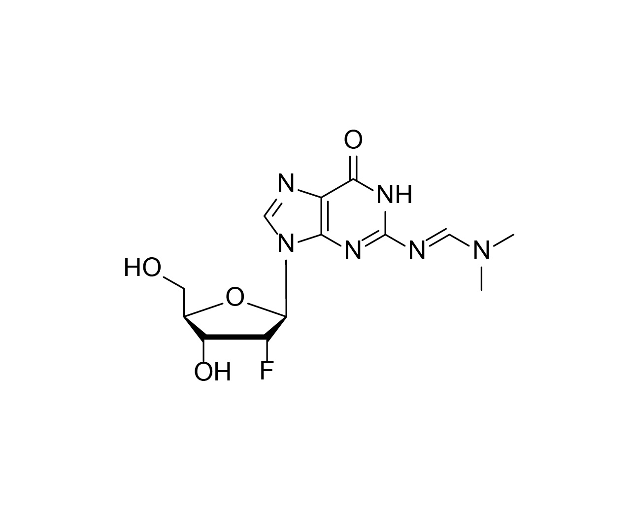 Structure of N2-dimethylformamidine-2'-fluoro-2'-deoxyguanosine