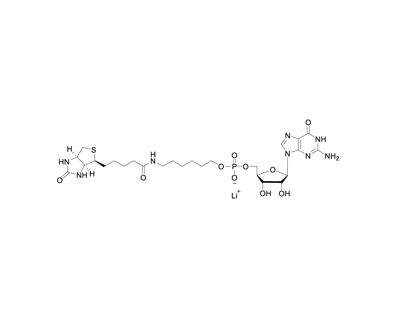 Structure of 5'-Biotin-GMP lithium salt
