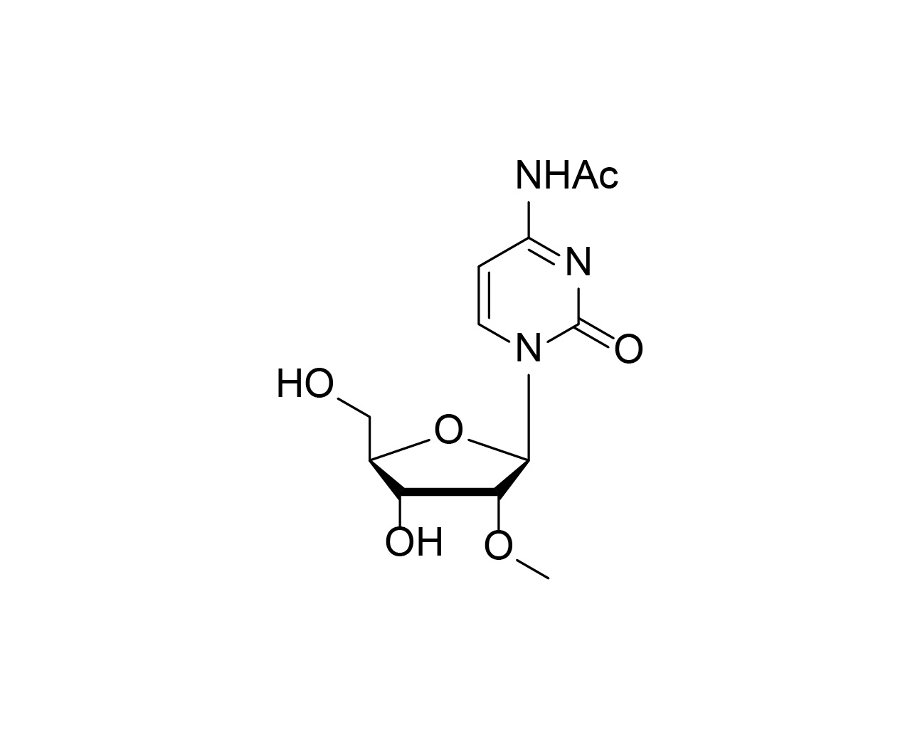 Structure of N4-acetyl-2'-O-methylcytidine