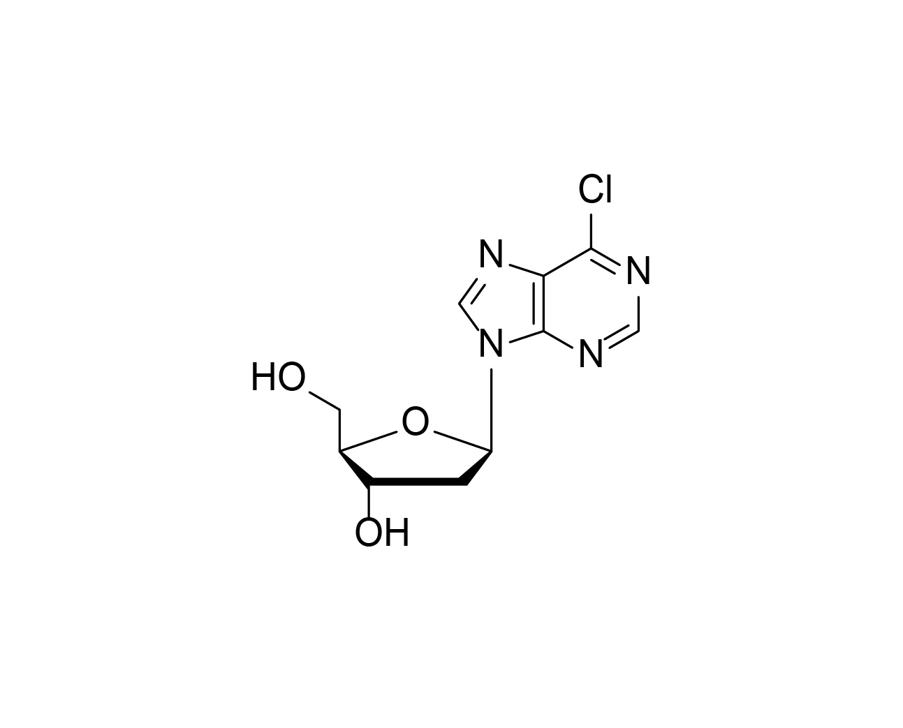 Structure of 6-chloropurine 2'-deoxyriboside
