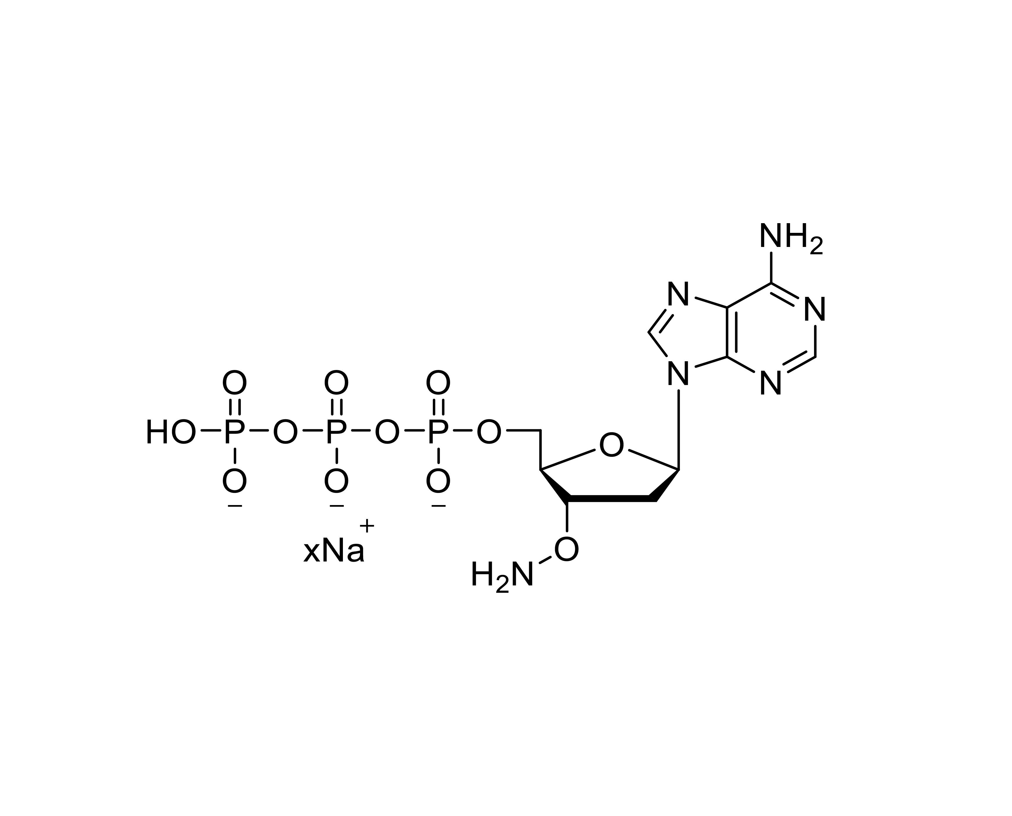 Chemical structure of 3'-ONH2-dATP Sodium Salt