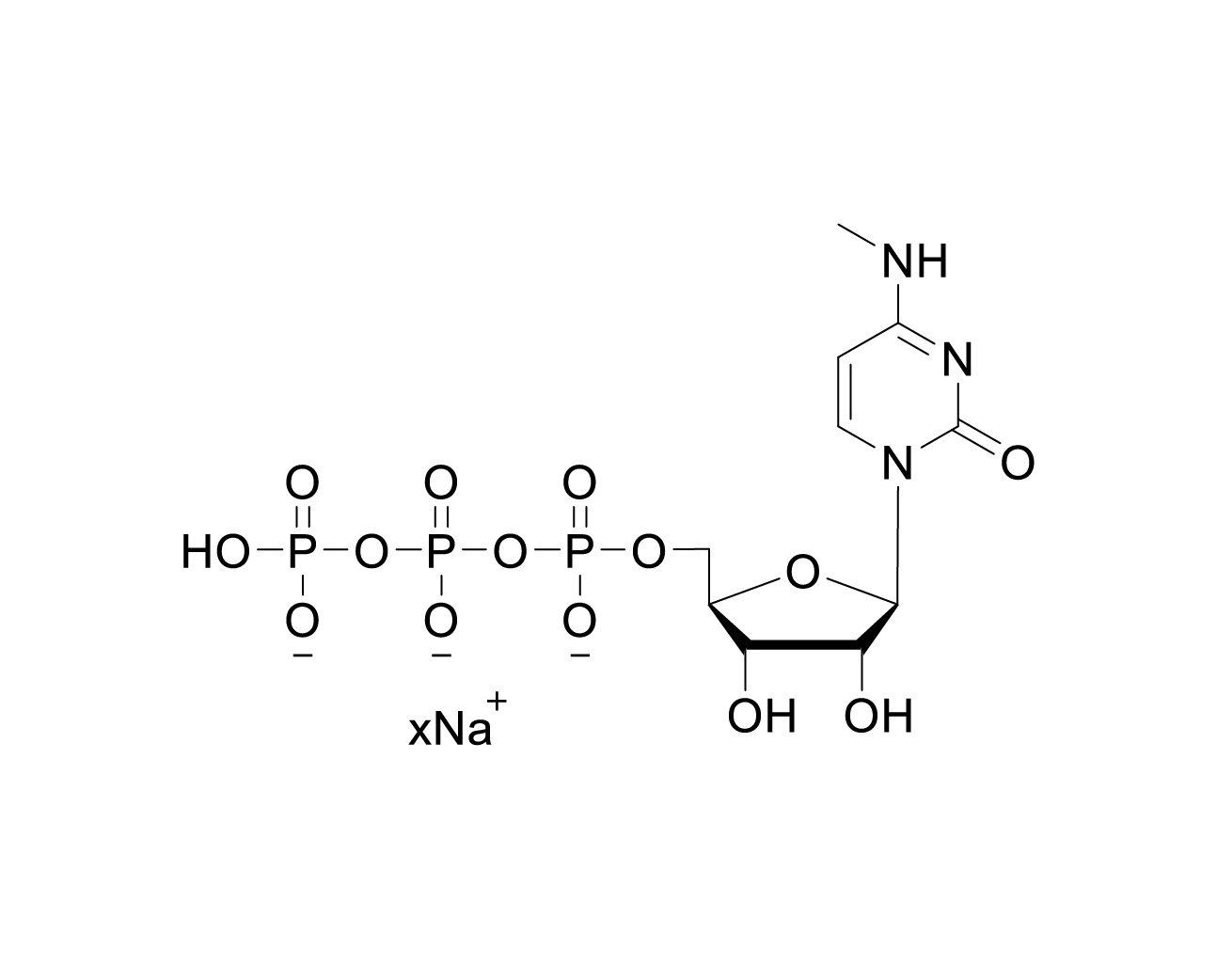 Structure of N4-Methyl-CTP sodium salt