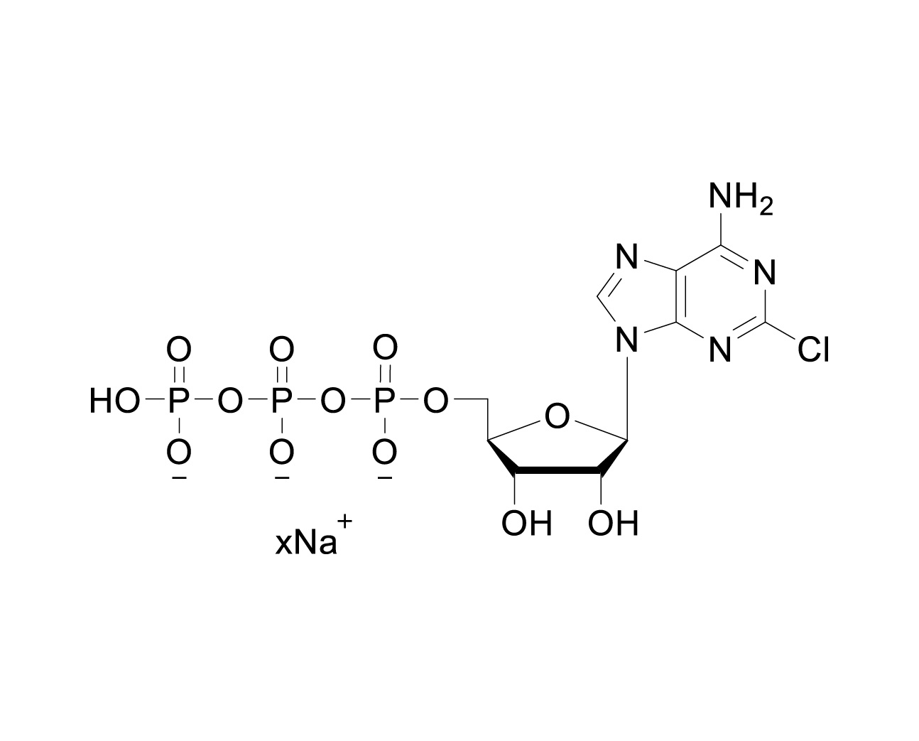 Structure of 2-Cl-ATP sodium salt